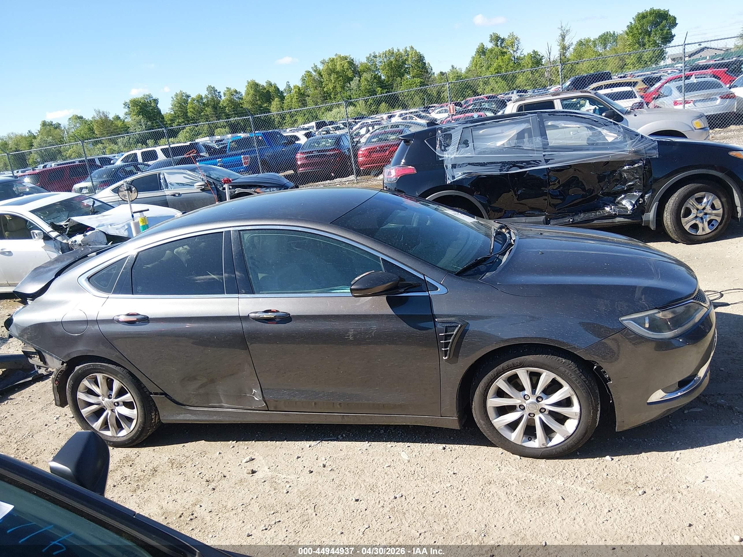 2015 Chrysler 200 C Серый vin: 1C3CCCCB1FN576490