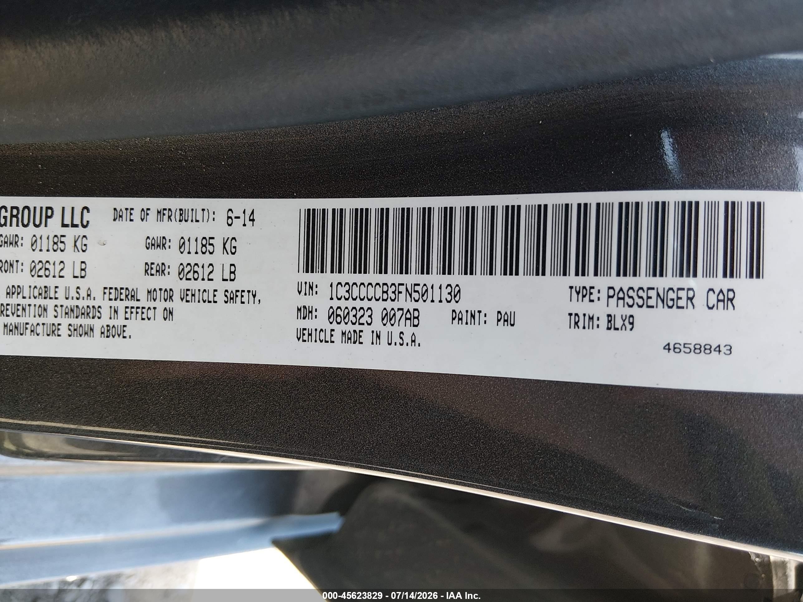 2015 Chrysler 200 C Серый vin: 1C3CCCCB3FN501130