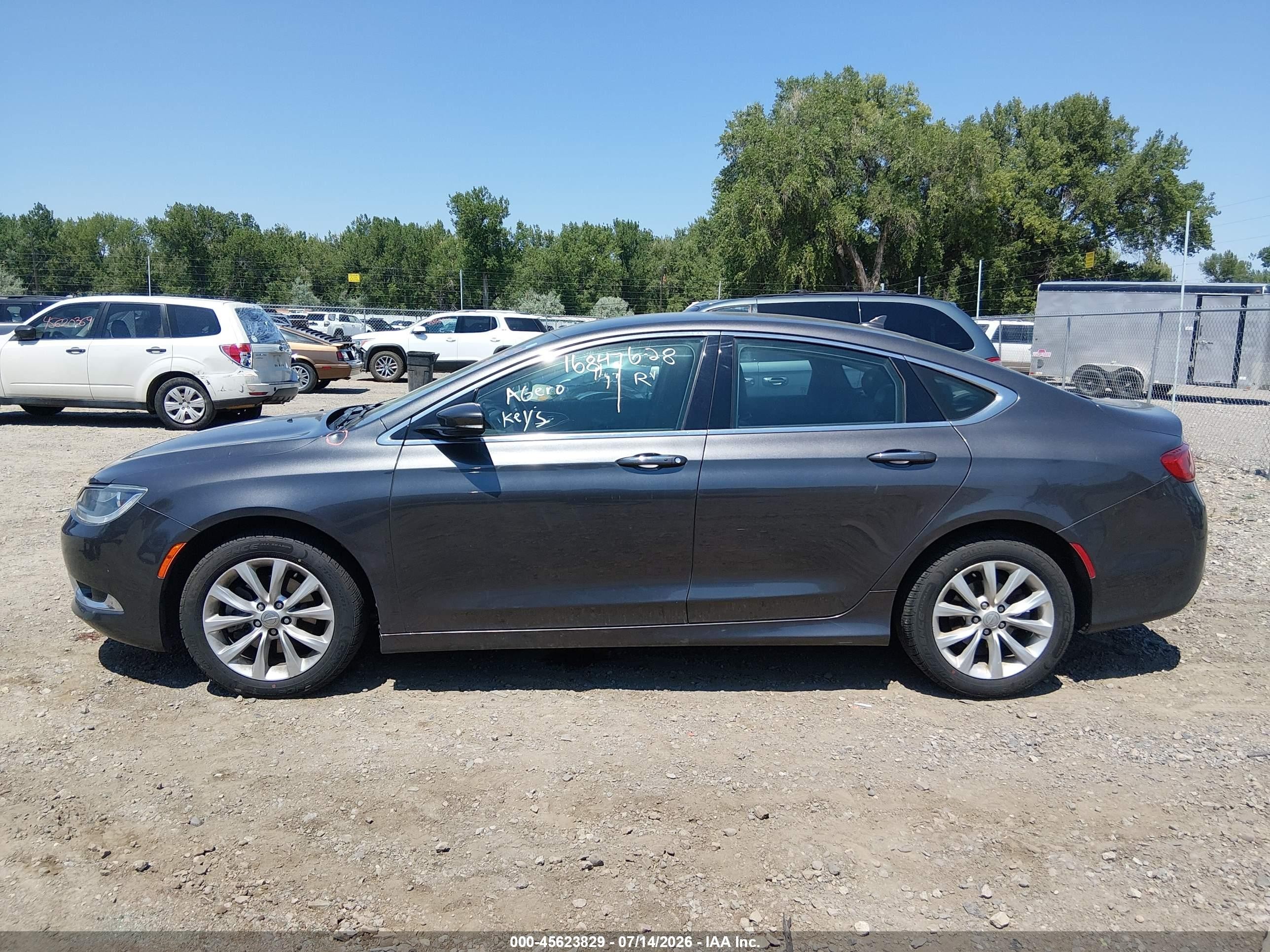 2015 Chrysler 200 C Серый vin: 1C3CCCCB3FN501130