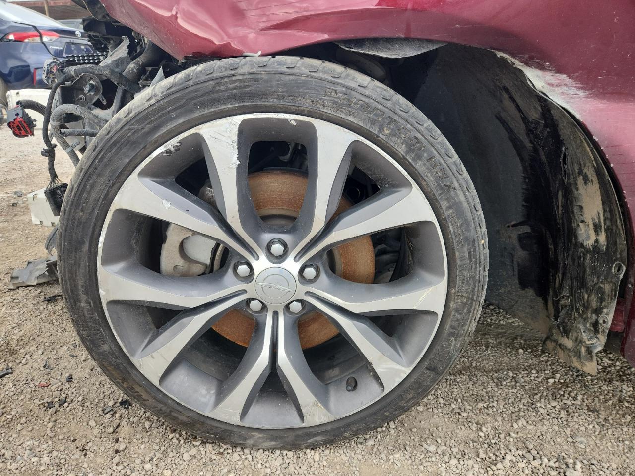 2015 Chrysler 200 C Maroon vin: 1C3CCCCB3FN527713 Damage: Left Front Wheel, Curb Rash, 4 To 5 Inches