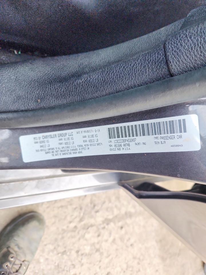 2015 Chrysler 200 C Gray vin: 1C3CCCCB3FN532037
