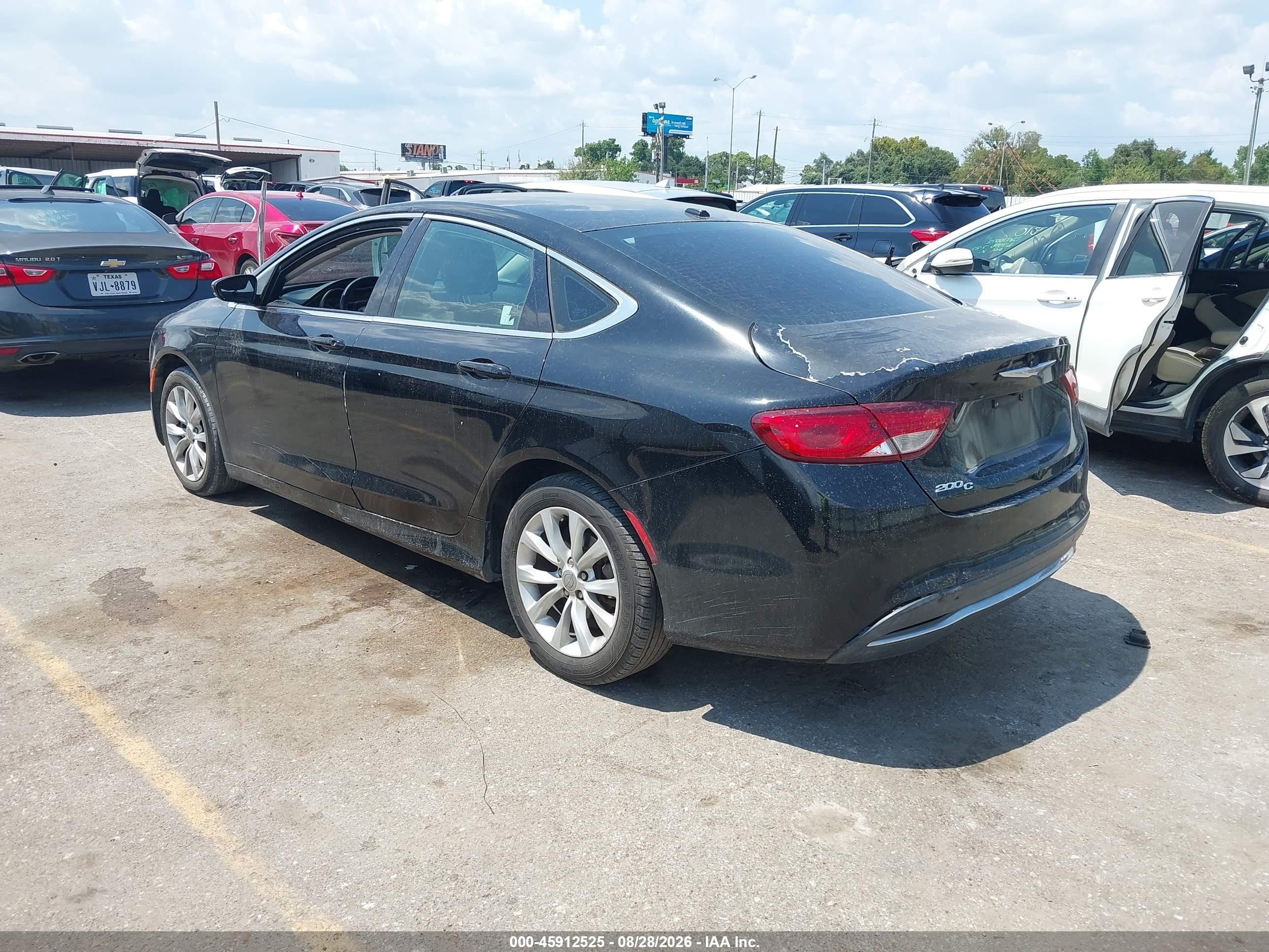 2015 Chrysler 200 C Black vin: 1C3CCCCB3FN612079
