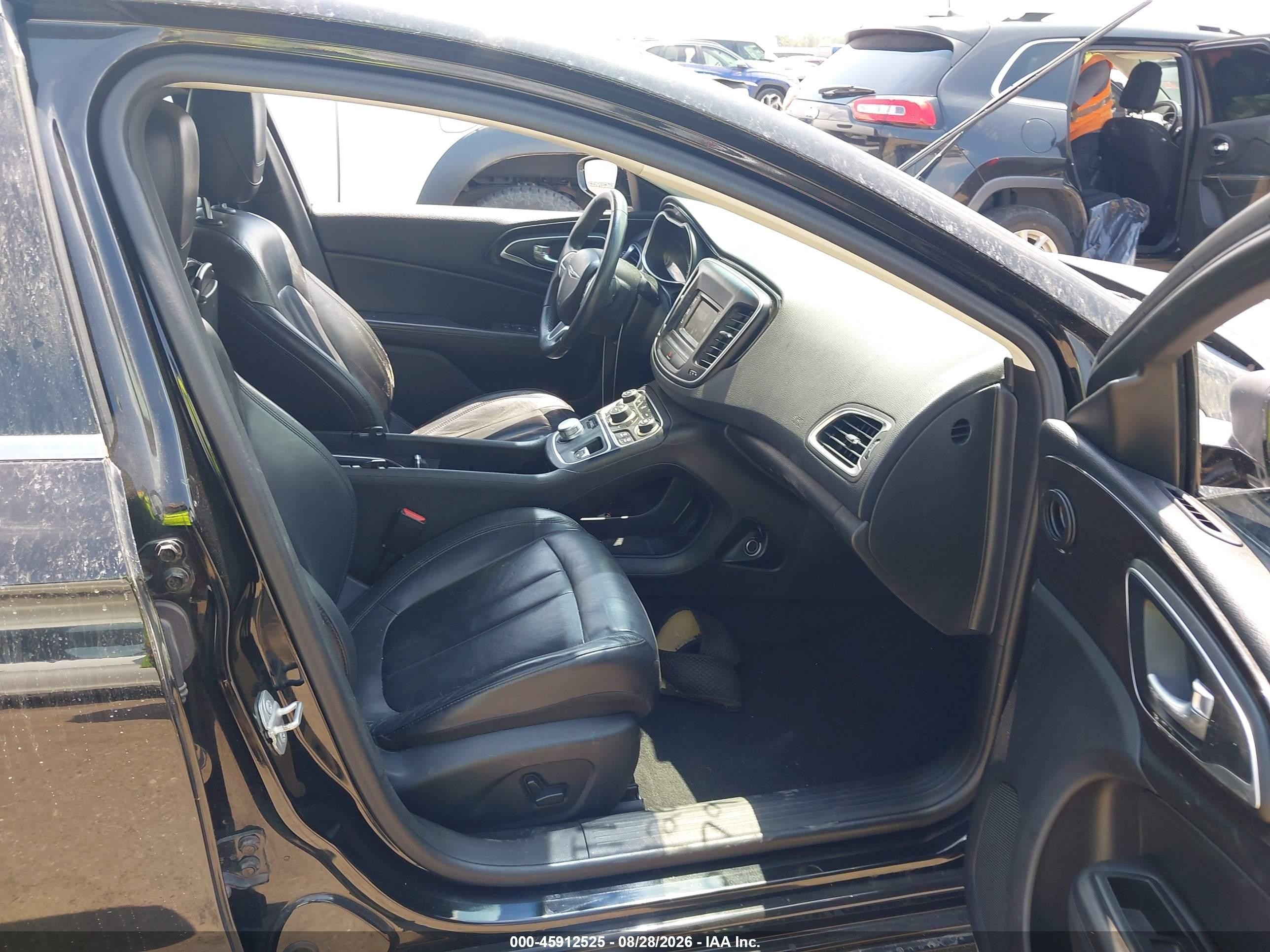2015 Chrysler 200 C Black vin: 1C3CCCCB3FN612079