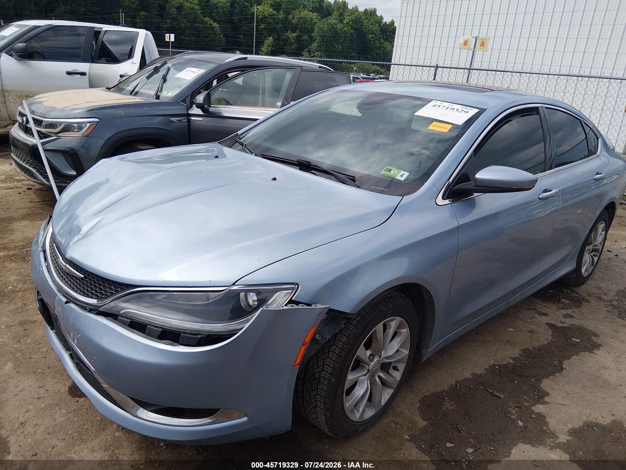 2015 Chrysler 200 C Light Blue vin: 1C3CCCCB3FN620263