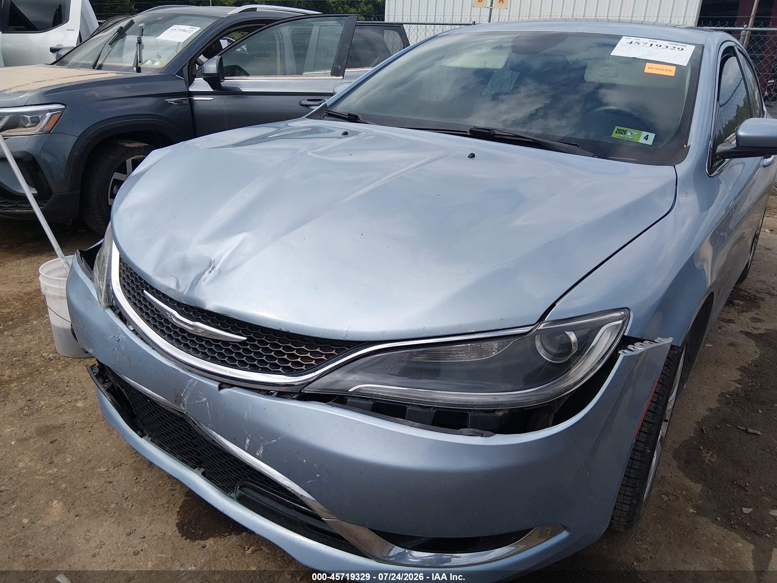 2015 Chrysler 200 C Light Blue vin: 1C3CCCCB3FN620263