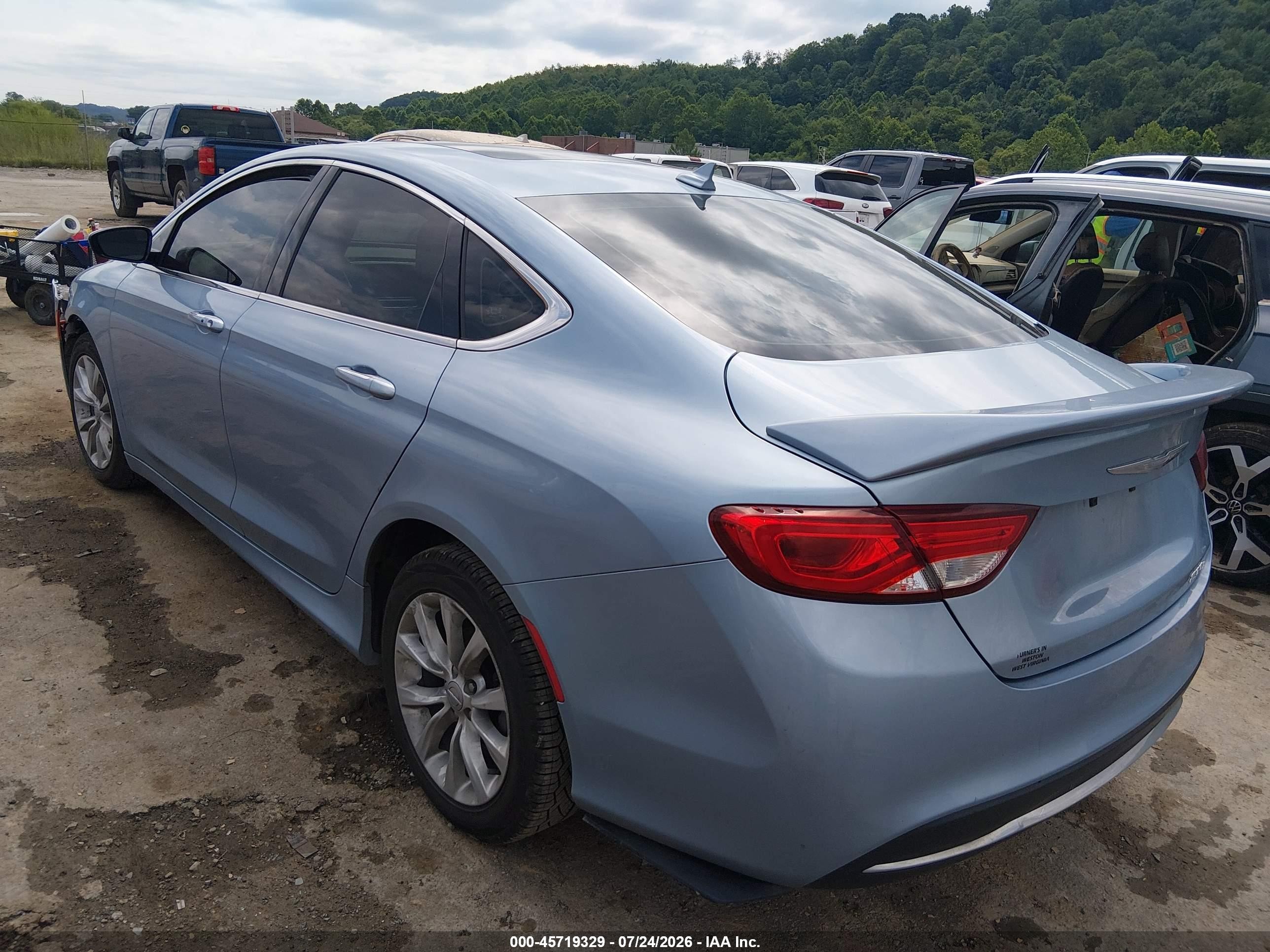 2015 Chrysler 200 C Light Blue vin: 1C3CCCCB3FN620263