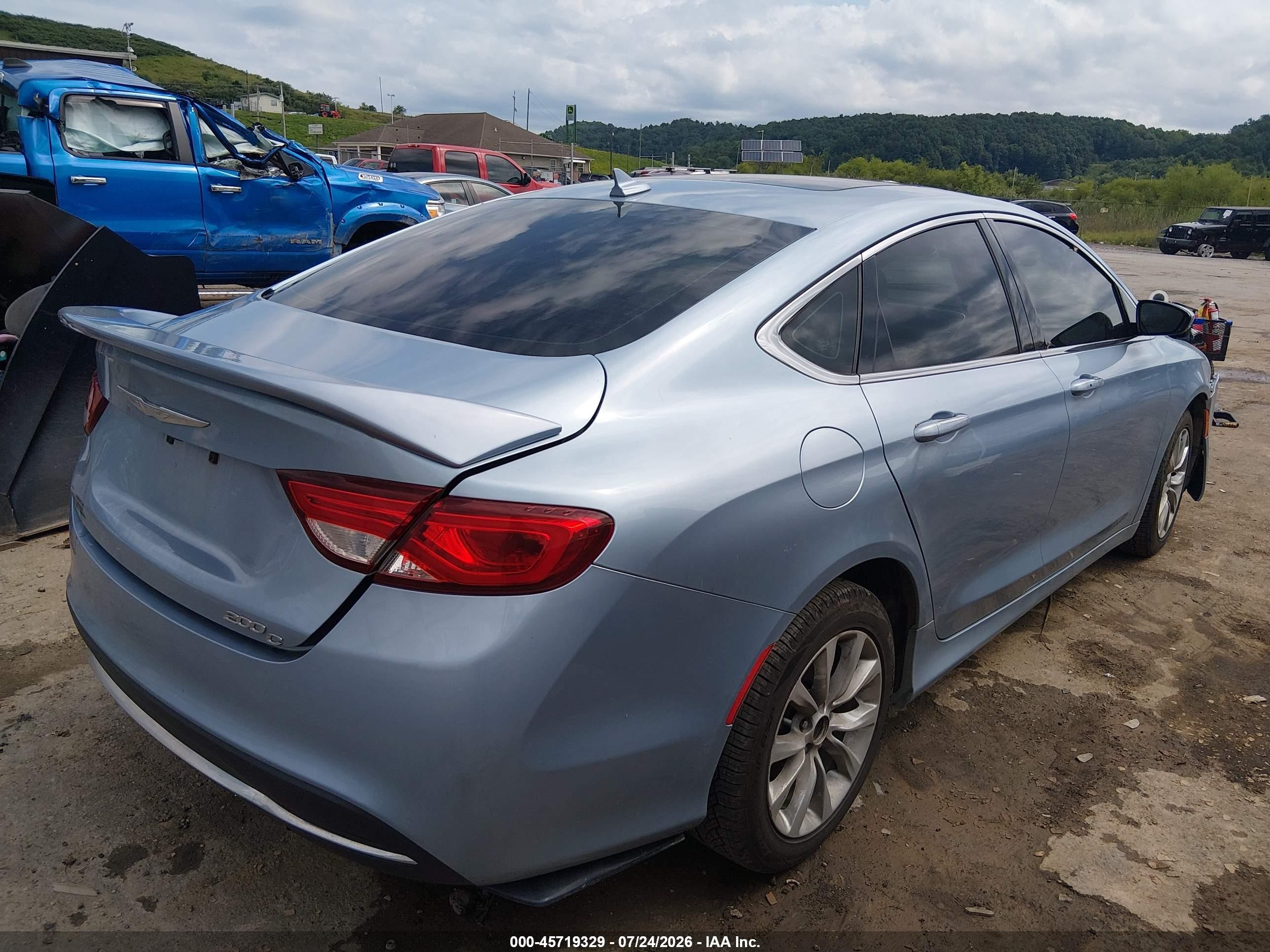 2015 Chrysler 200 C Light Blue vin: 1C3CCCCB3FN620263