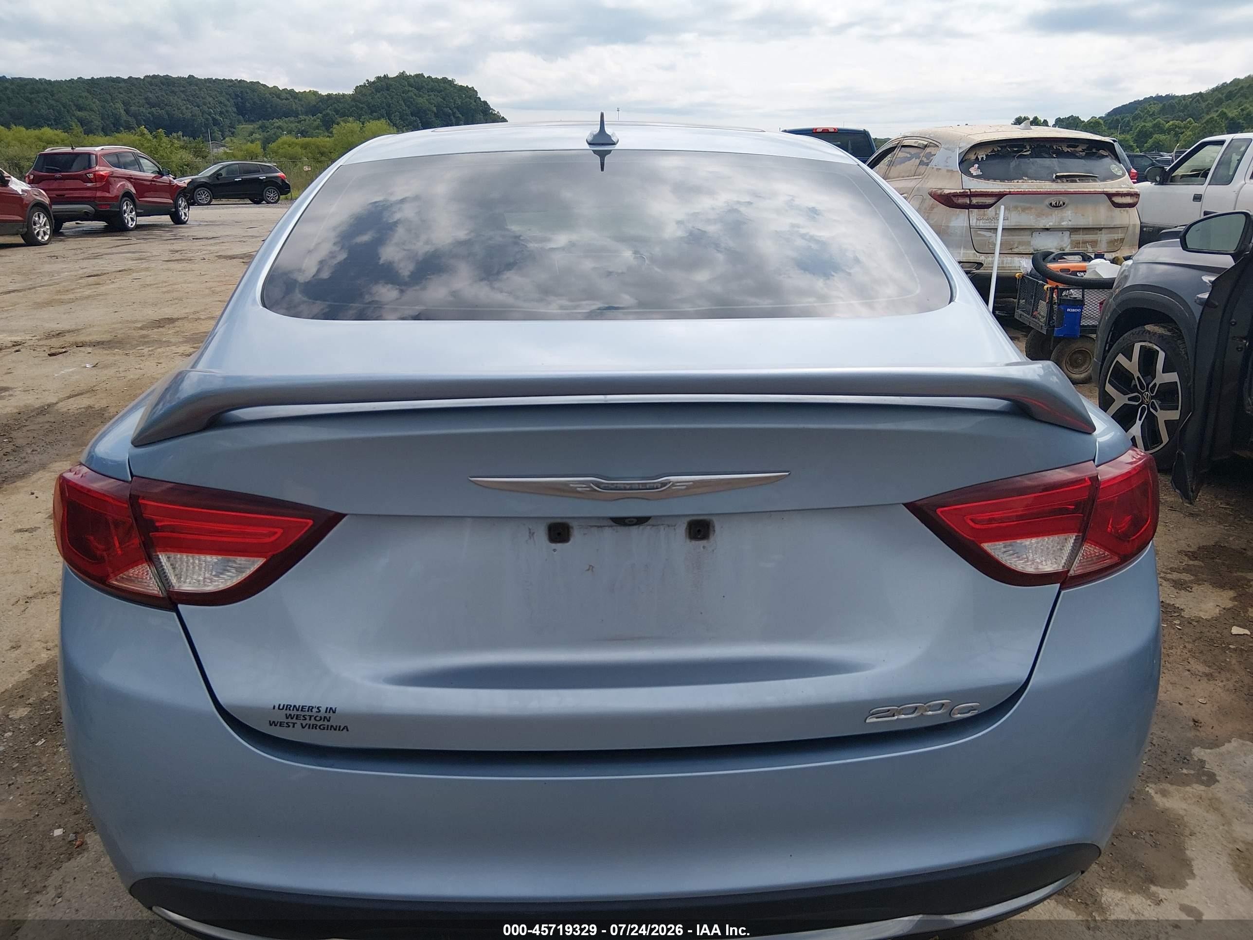 2015 Chrysler 200 C Light Blue vin: 1C3CCCCB3FN620263