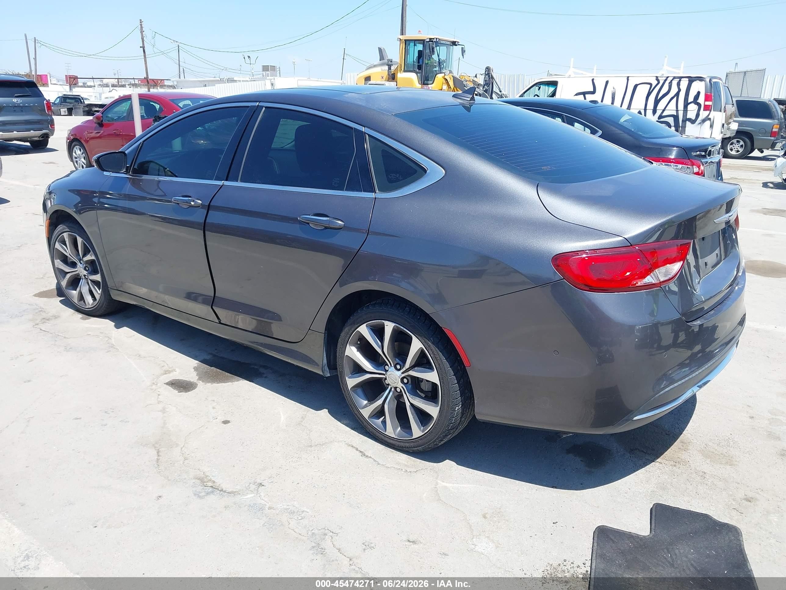 2015 Chrysler 200 C Gray vin: 1C3CCCCB3FN654929