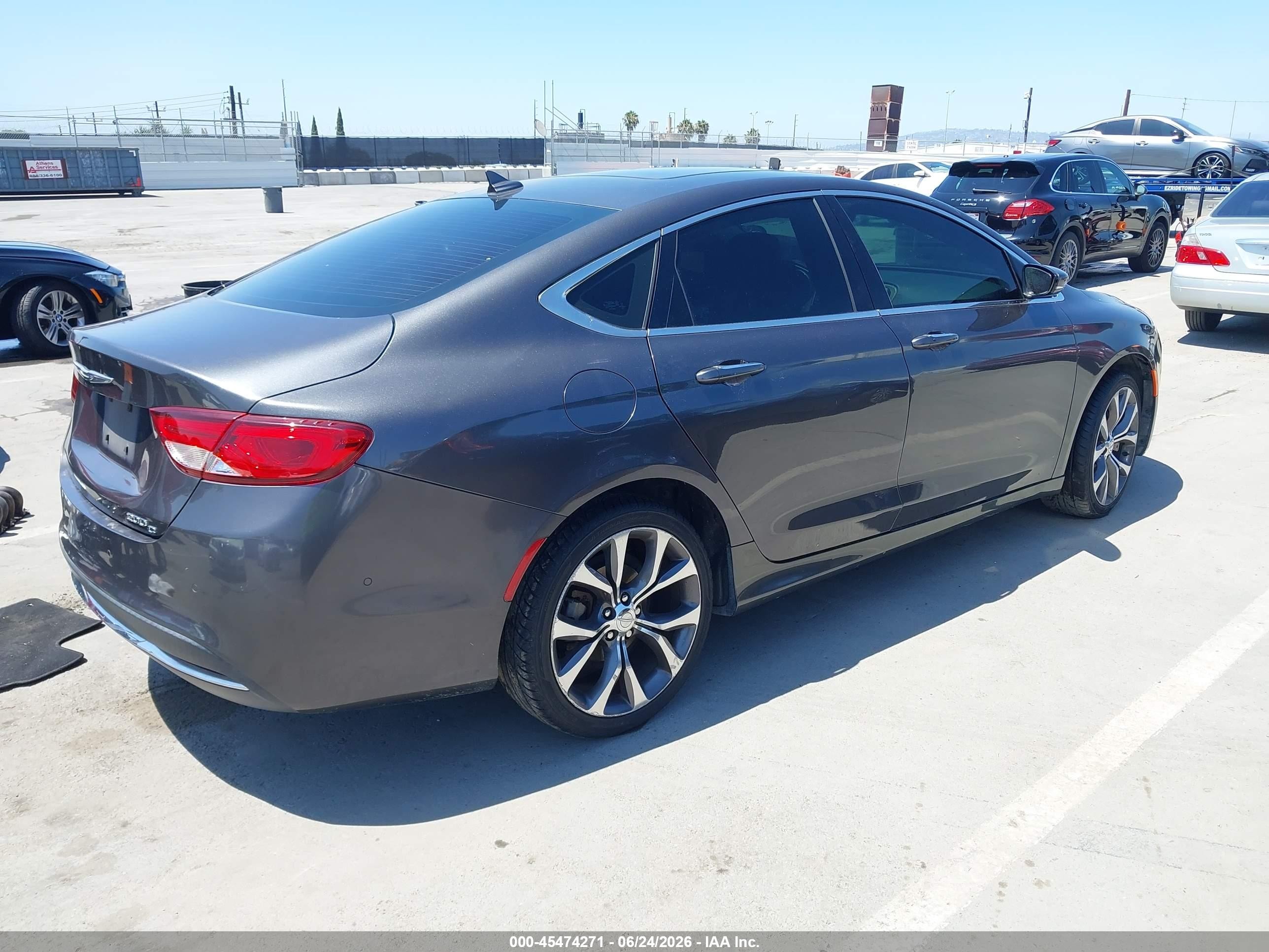 2015 Chrysler 200 C Gray vin: 1C3CCCCB3FN654929
