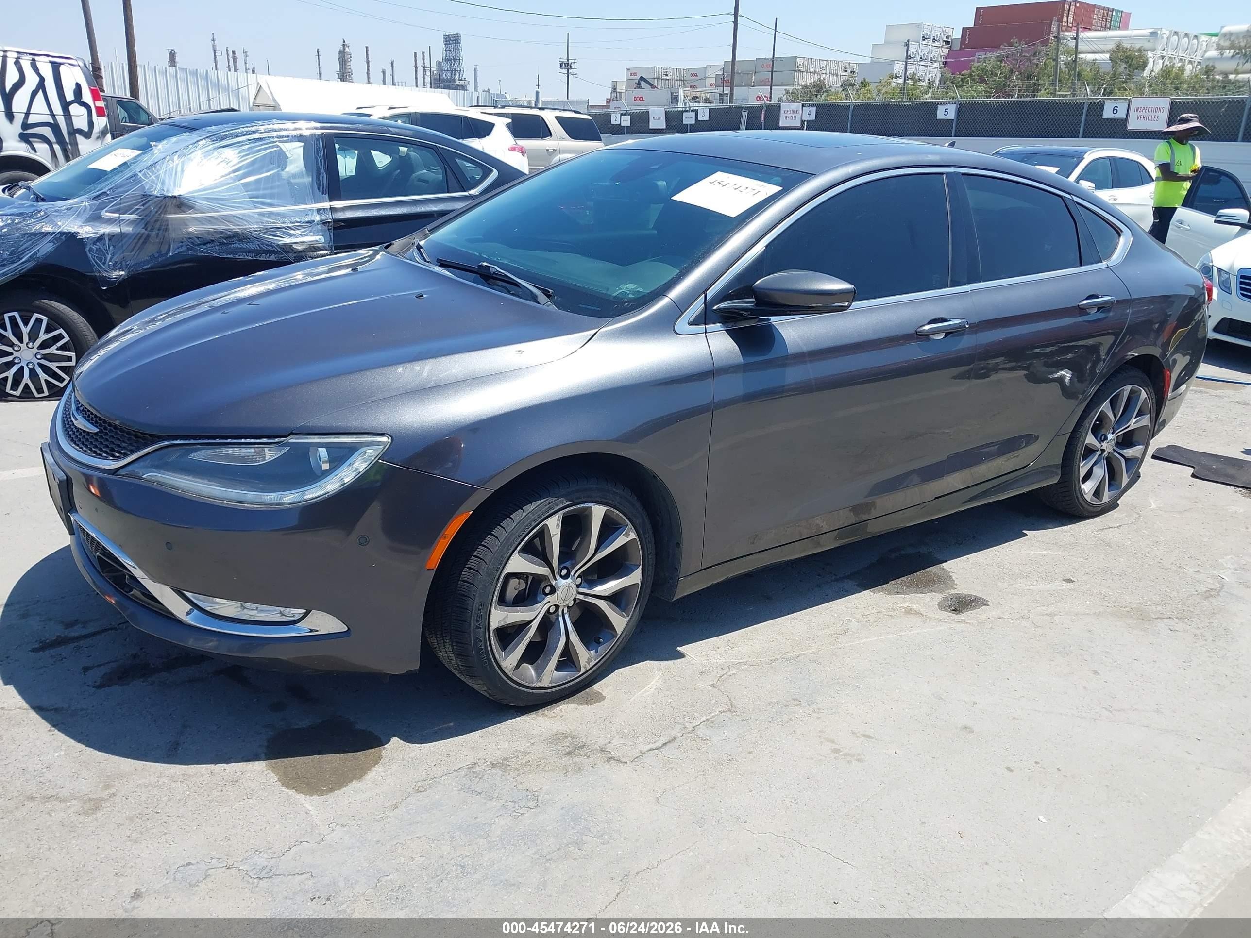 2015 Chrysler 200 C Gray vin: 1C3CCCCB3FN654929