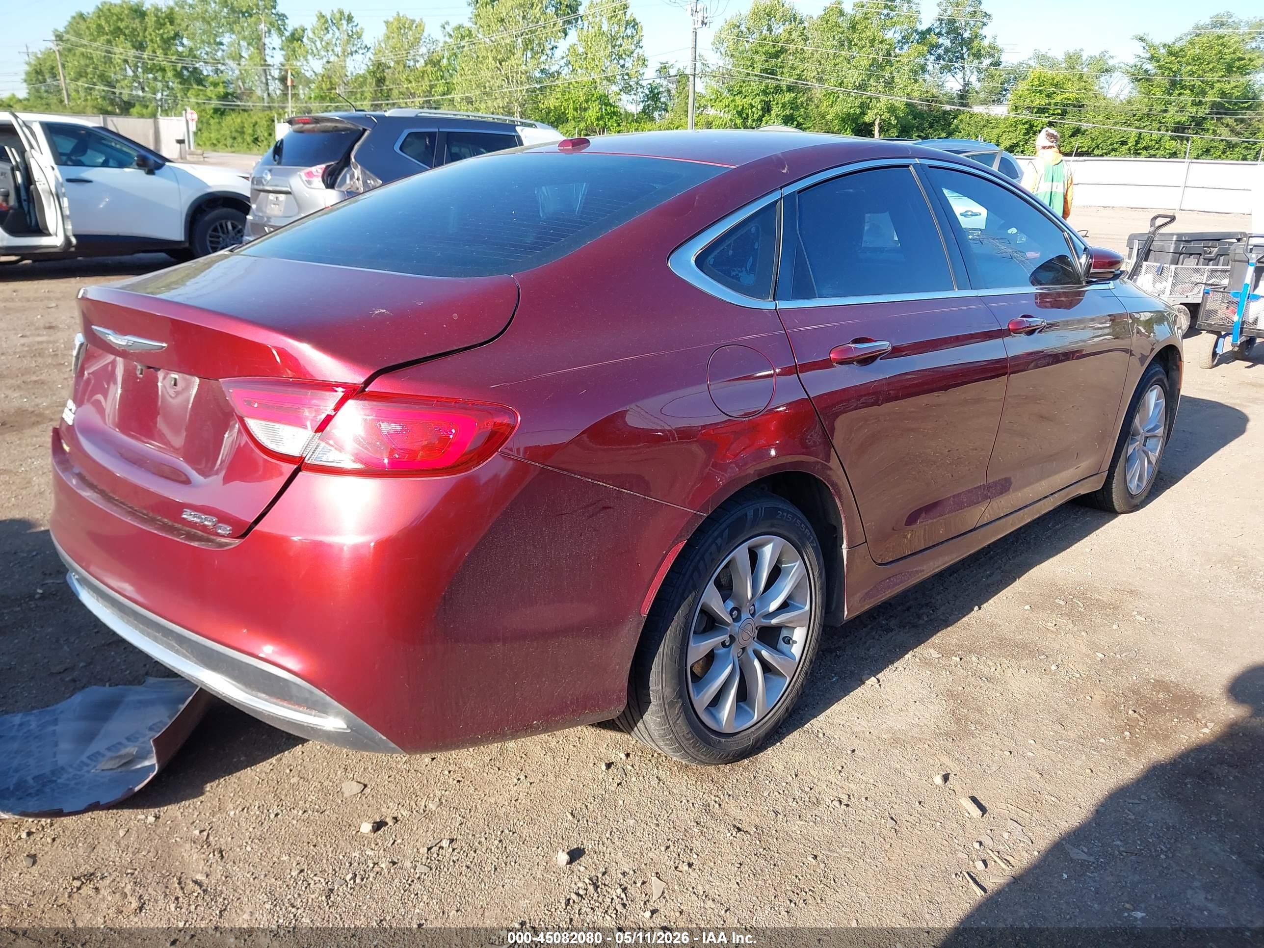 2015 Chrysler 200 C Maroon vin: 1C3CCCCB4FN577276