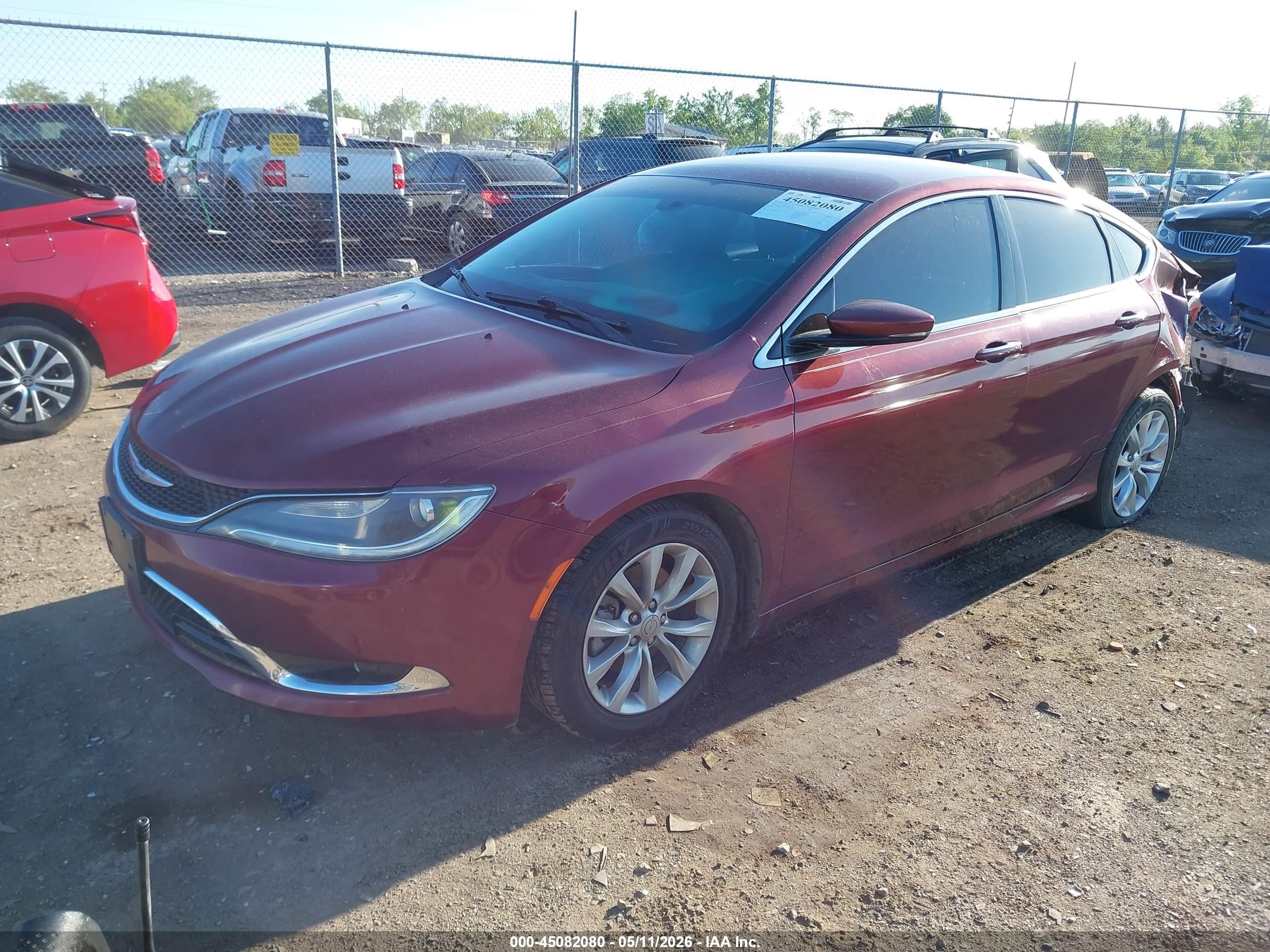 2015 Chrysler 200 C Maroon vin: 1C3CCCCB4FN577276