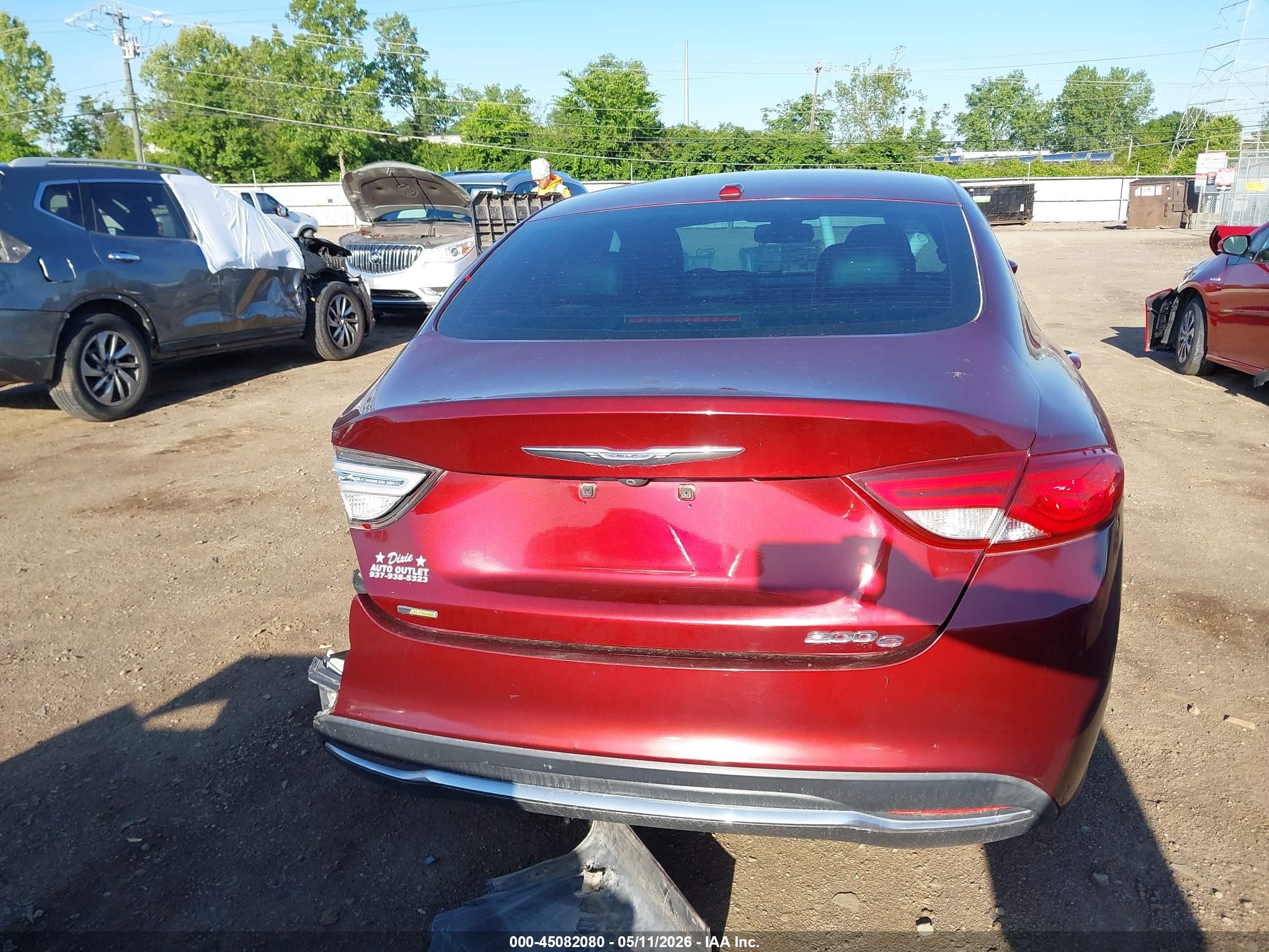 2015 Chrysler 200 C Maroon vin: 1C3CCCCB4FN577276
