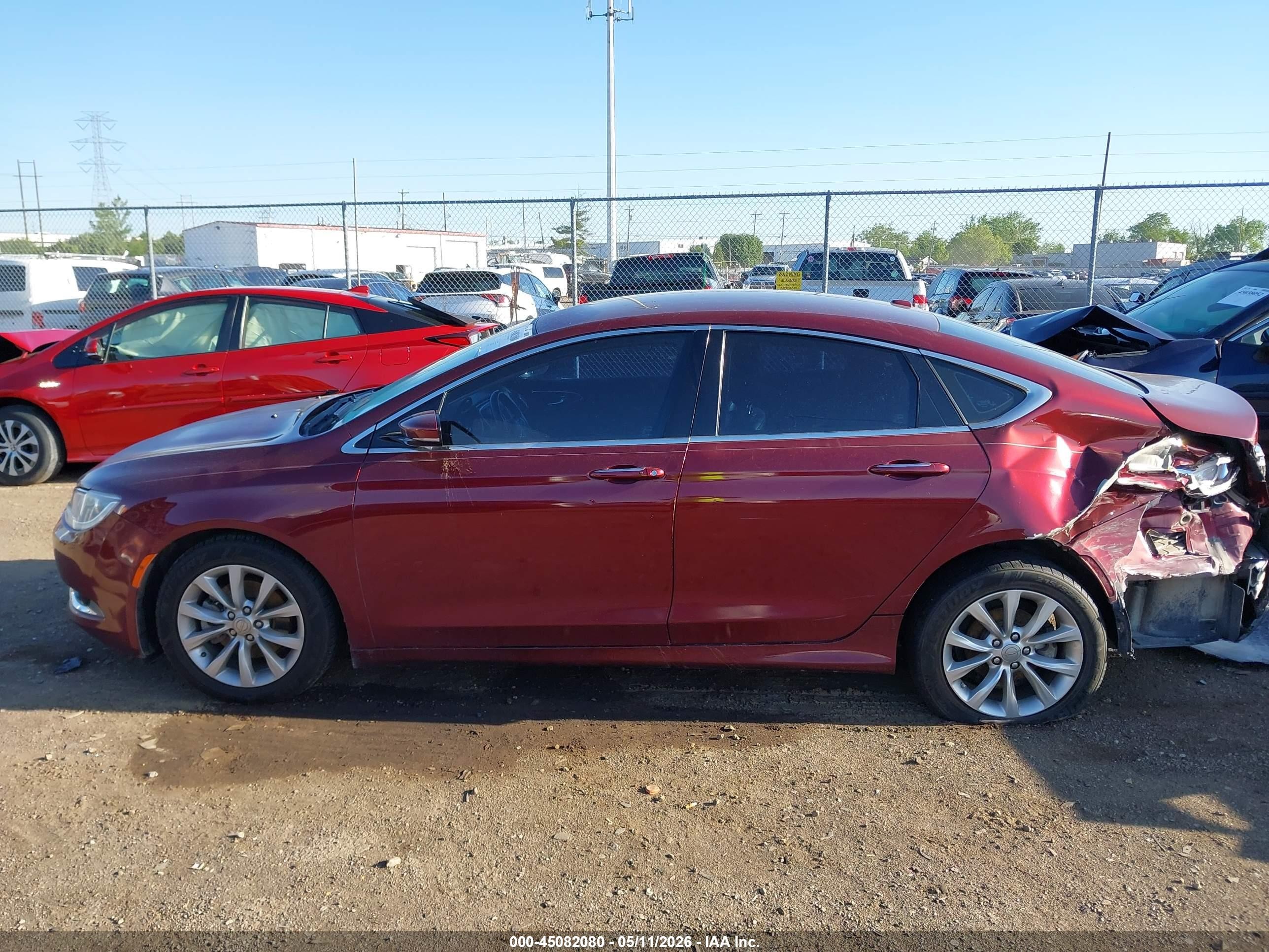 2015 Chrysler 200 C Maroon vin: 1C3CCCCB4FN577276