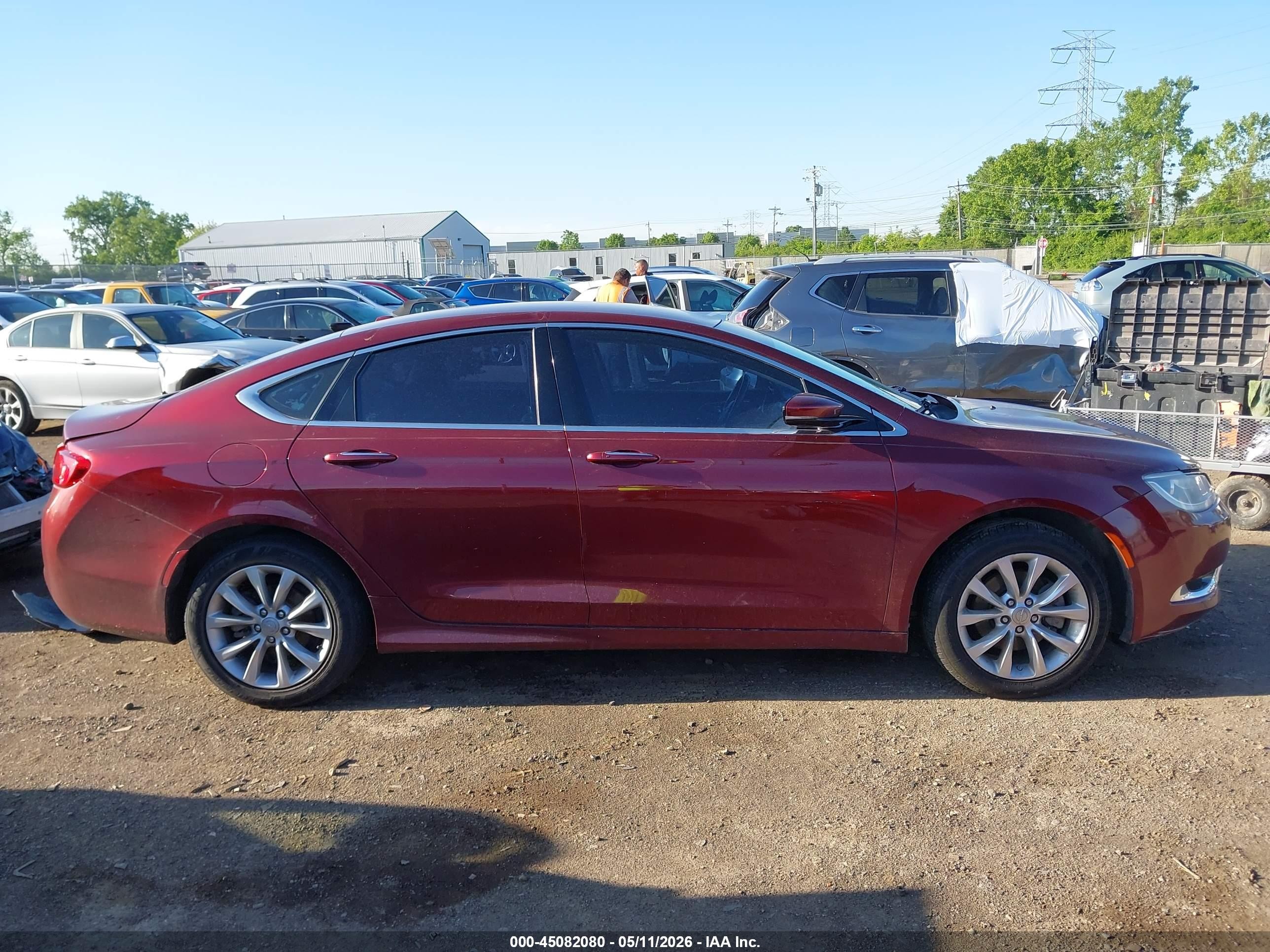 2015 Chrysler 200 C Maroon vin: 1C3CCCCB4FN577276