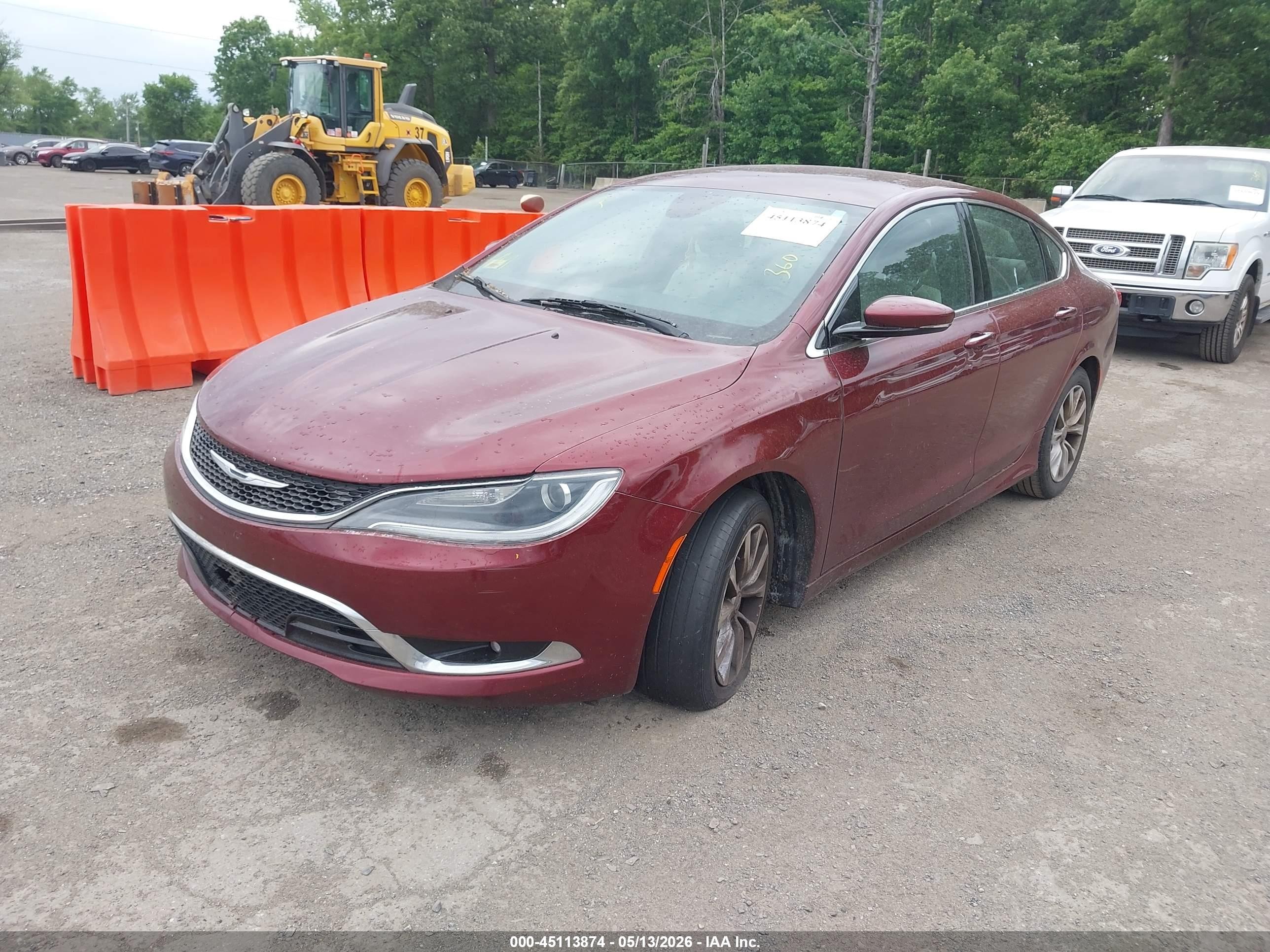 2015 Chrysler 200 C Burgundy vin: 1C3CCCCB4FN618425