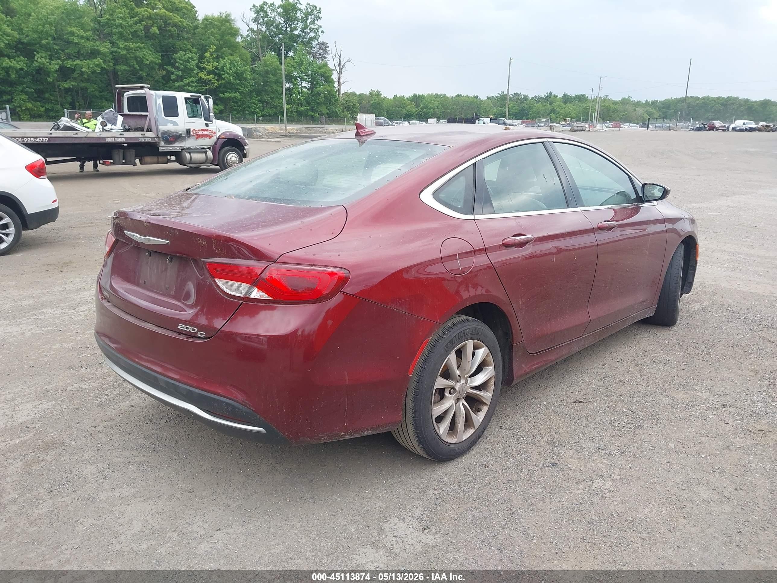 2015 Chrysler 200 C Burgundy vin: 1C3CCCCB4FN618425