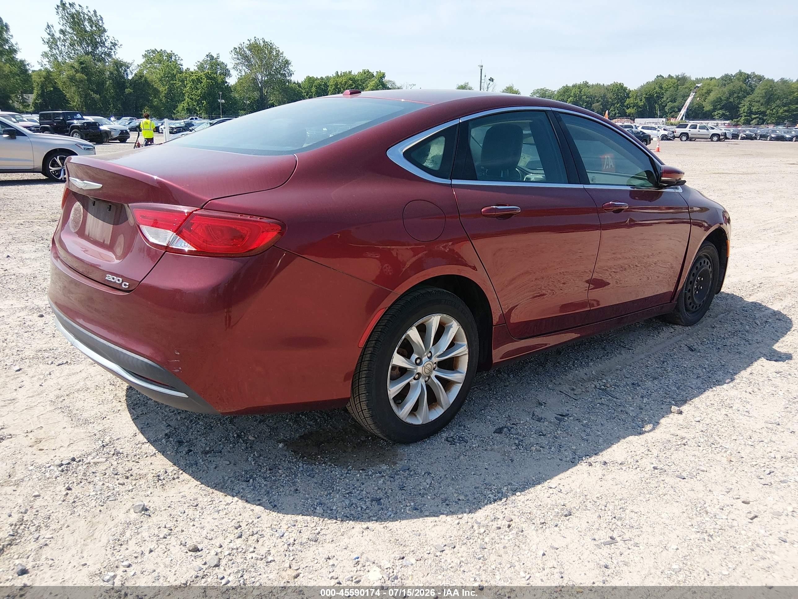 2015 Chrysler 200 C Красный vin: 1C3CCCCB5FN545484