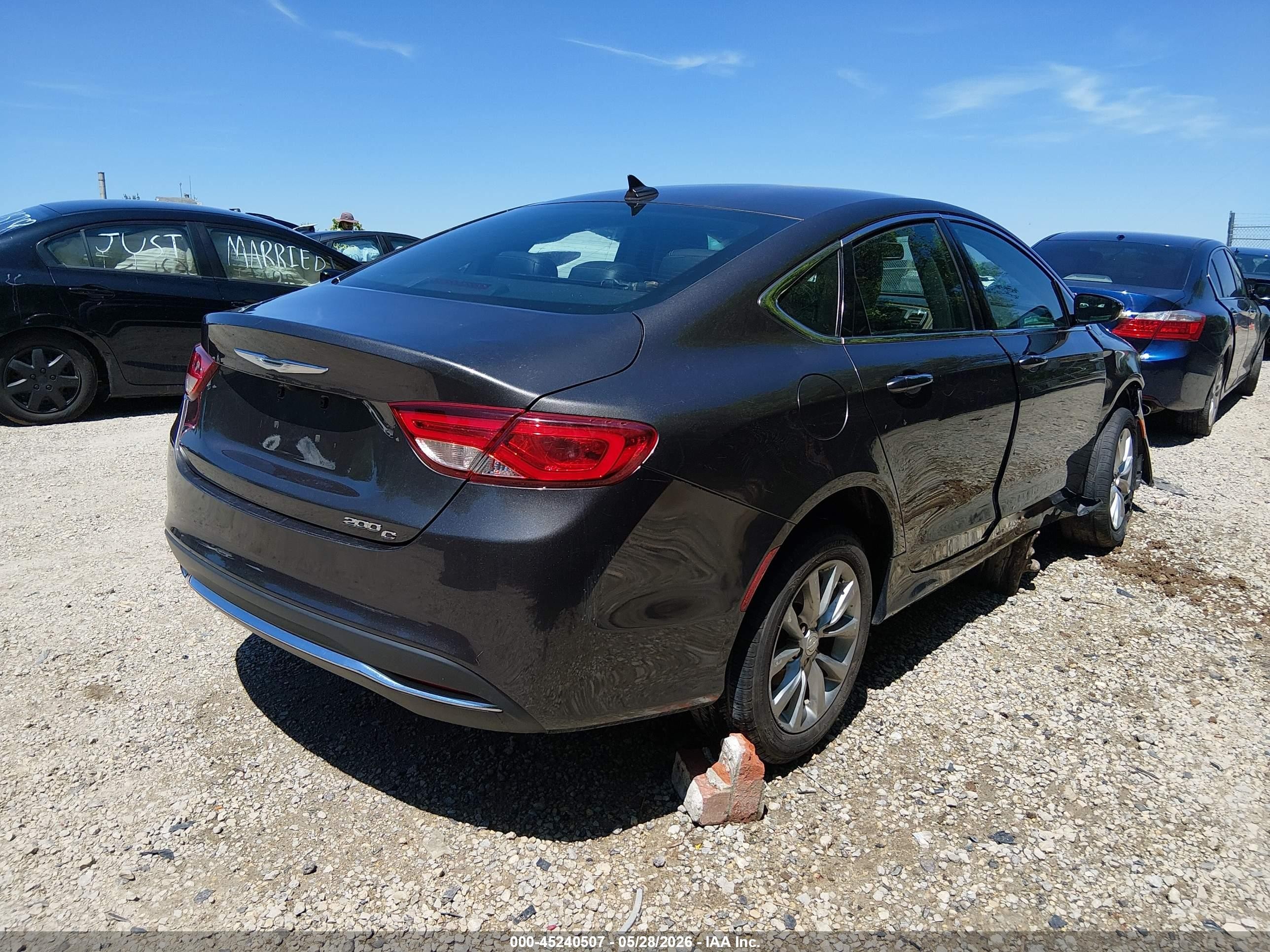 2015 Chrysler 200 C Gray vin: 1C3CCCCB5FN565749