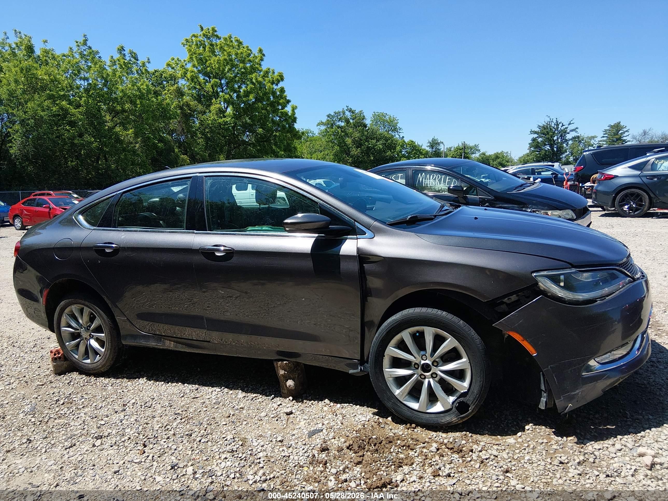 2015 Chrysler 200 C Gray vin: 1C3CCCCB5FN565749