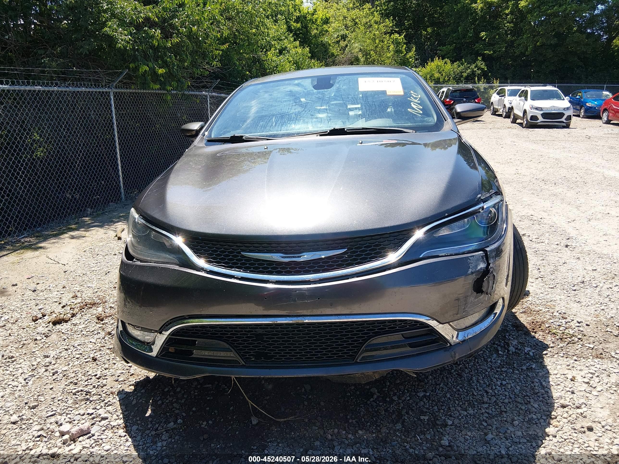 2015 Chrysler 200 C Gray vin: 1C3CCCCB5FN565749