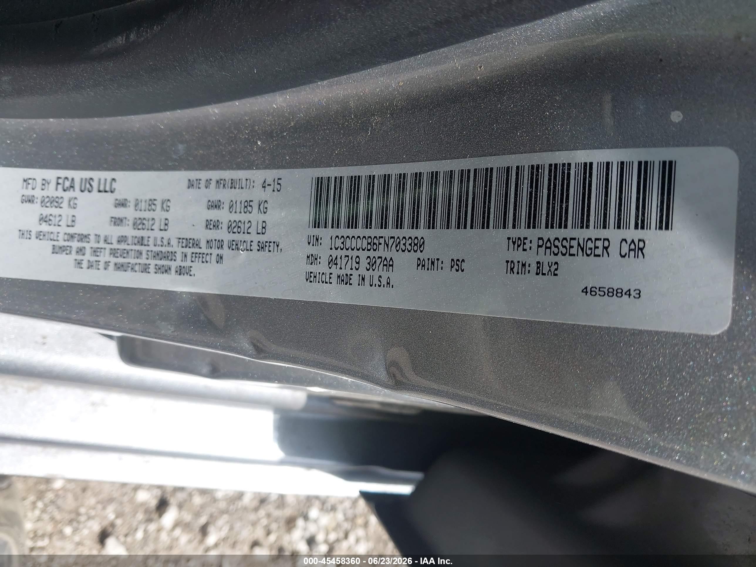 2015 Chrysler 200 C Silver vin: 1C3CCCCB6FN703380