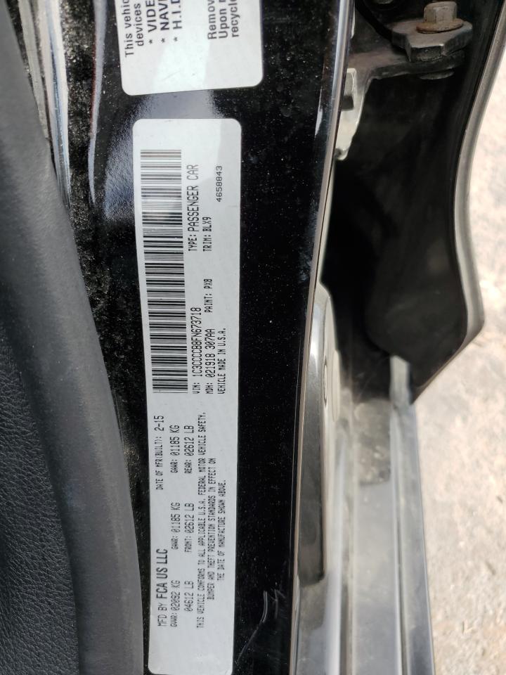 2015 Chrysler 200 Черный vin: 1C3CCCCB8FN673718