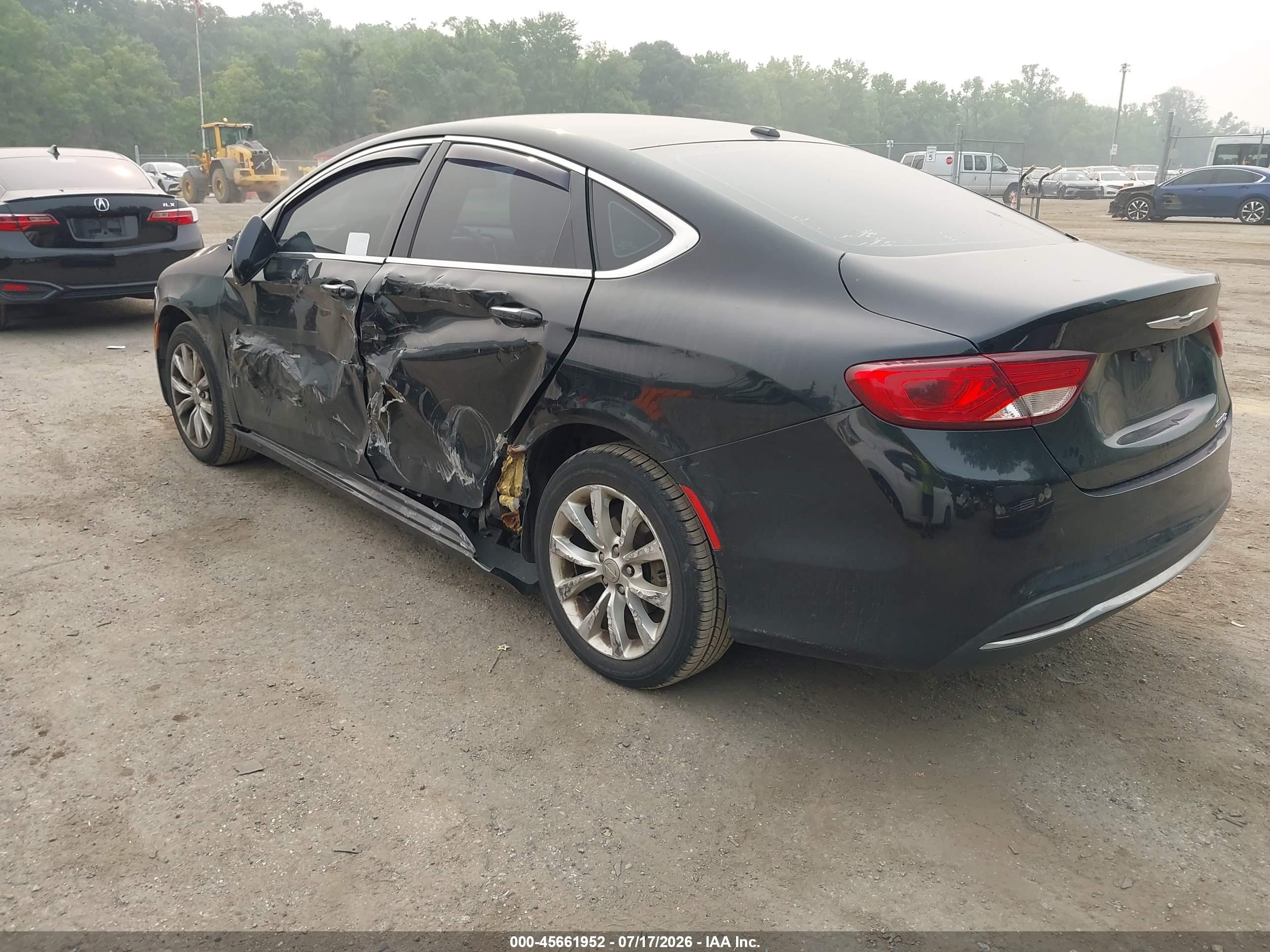 2015 Chrysler 200 C Black vin: 1C3CCCCB8FN685240