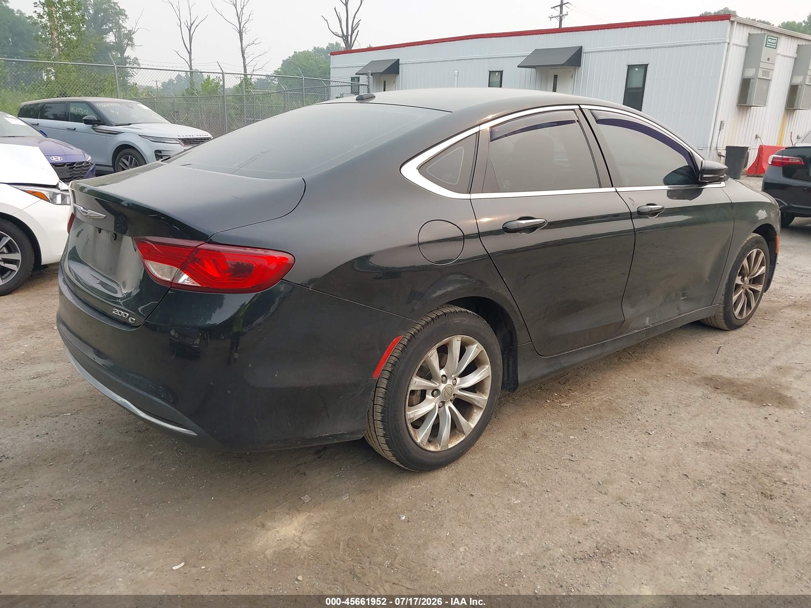 2015 Chrysler 200 C Black vin: 1C3CCCCB8FN685240