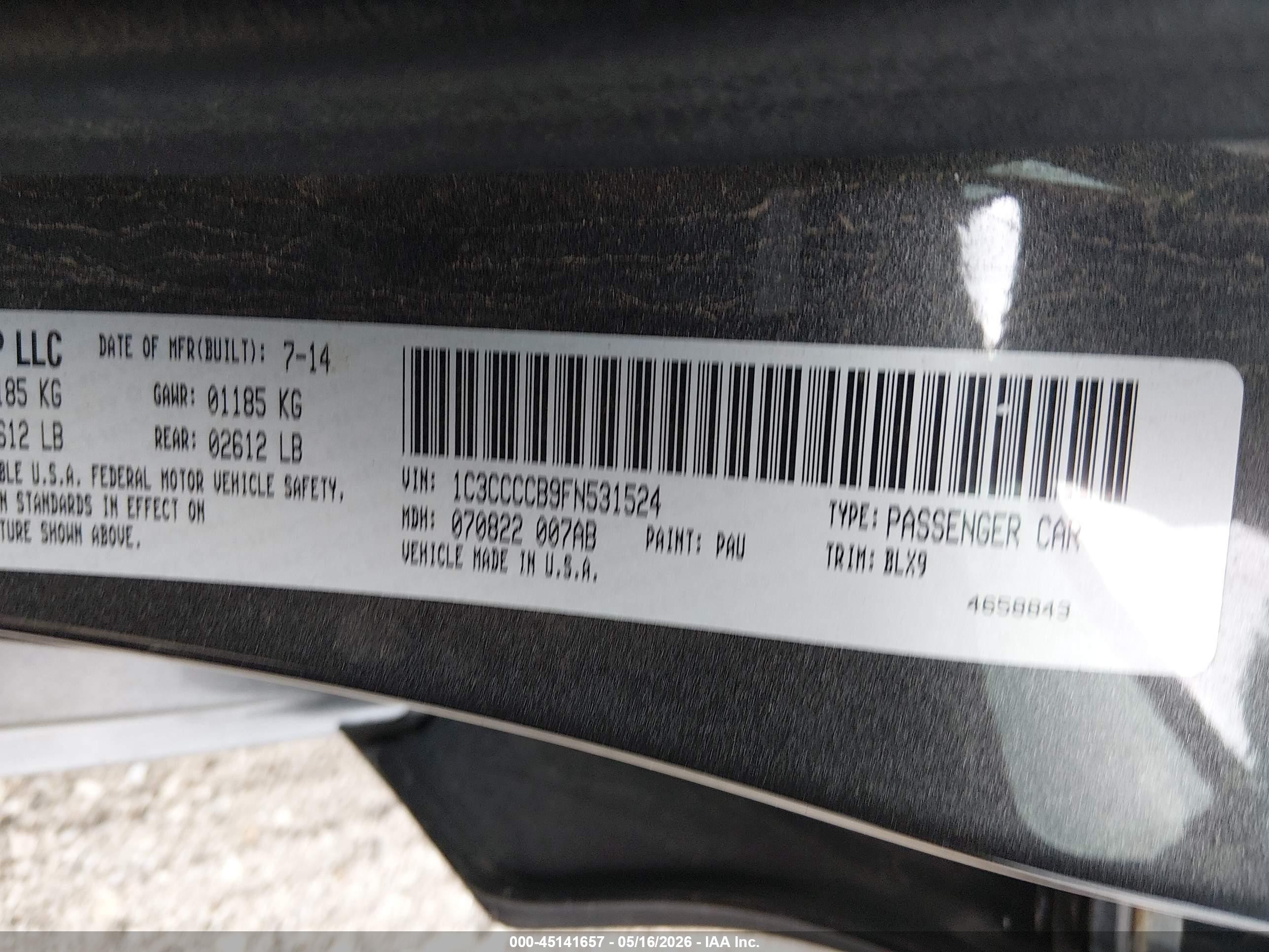 2015 Chrysler 200 C Gray vin: 1C3CCCCB9FN531524