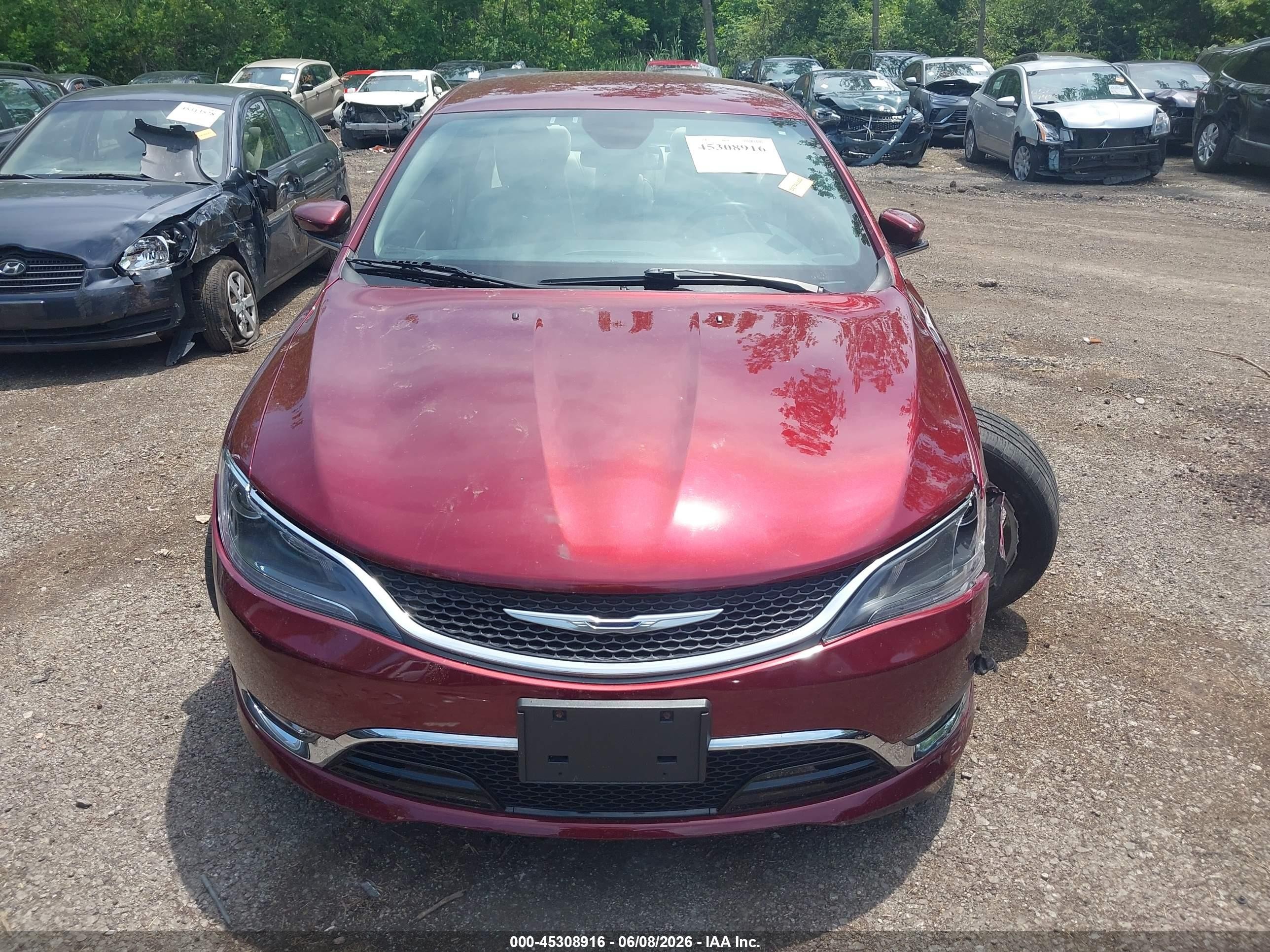 2015 Chrysler 200 C Red vin: 1C3CCCCB9FN546900