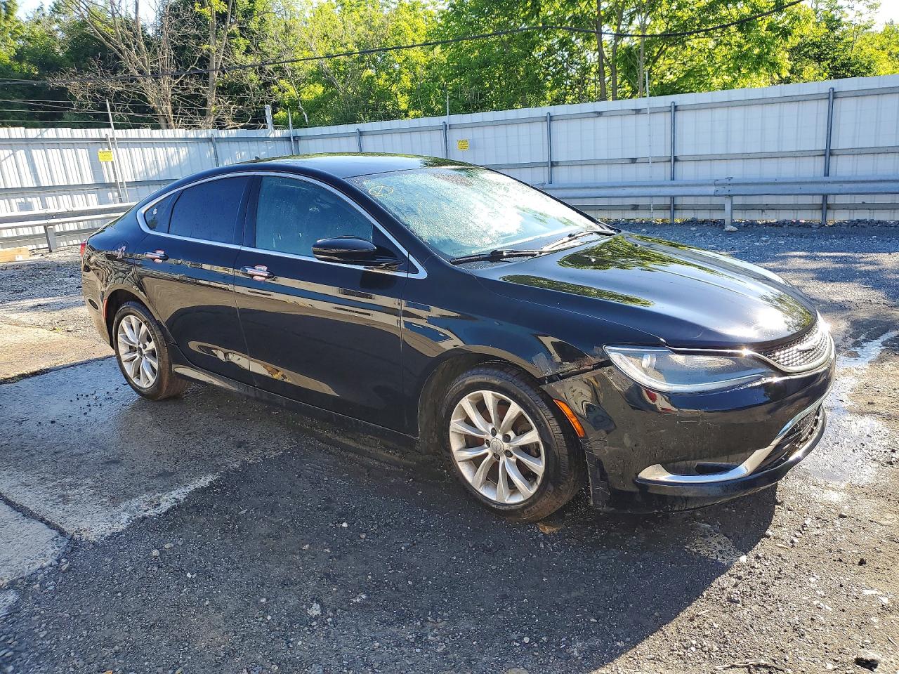 2015 Chrysler 200 C Black vin: 1C3CCCCBXFN501030