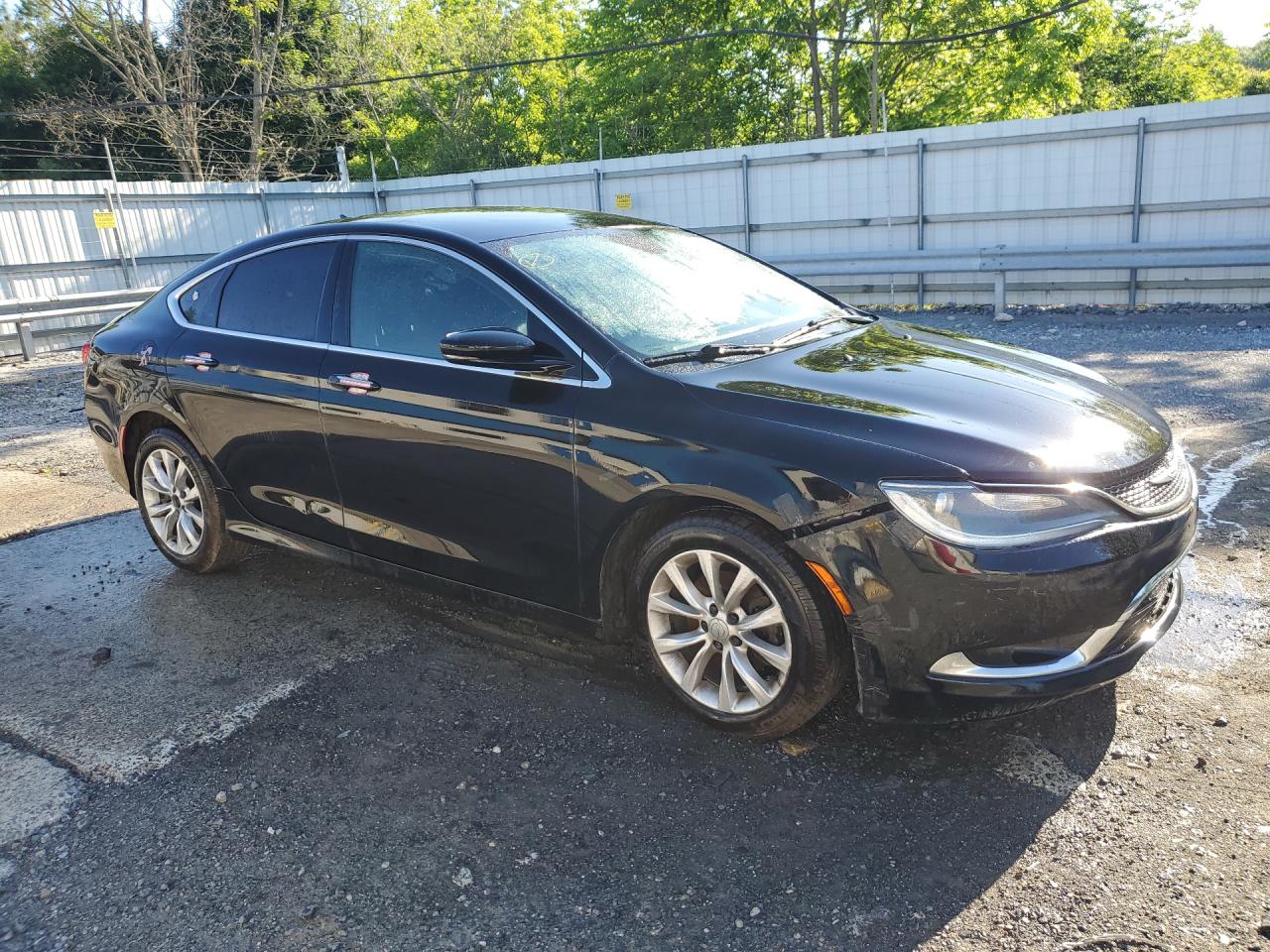 2015 Chrysler 200 C Black vin: 1C3CCCCBXFN501030 Damage: Front Bumper/Cover, Broken, Replacement Required