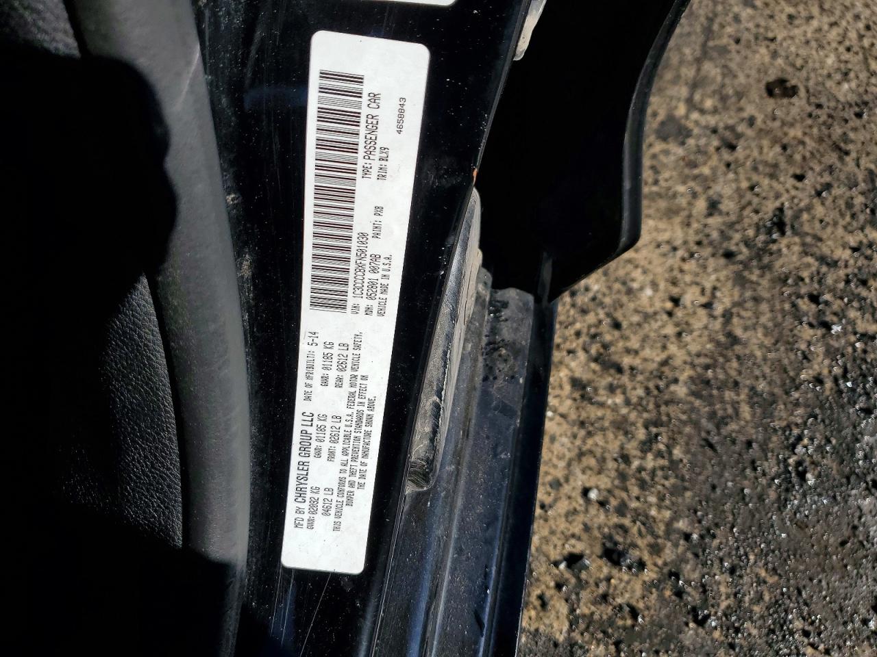 2015 Chrysler 200 C Black vin: 1C3CCCCBXFN501030