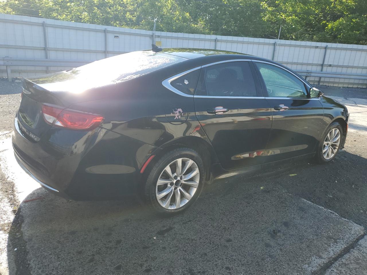 2015 Chrysler 200 C Black vin: 1C3CCCCBXFN501030 Damage: Right Fuel Door, De-Identify, Removal Required