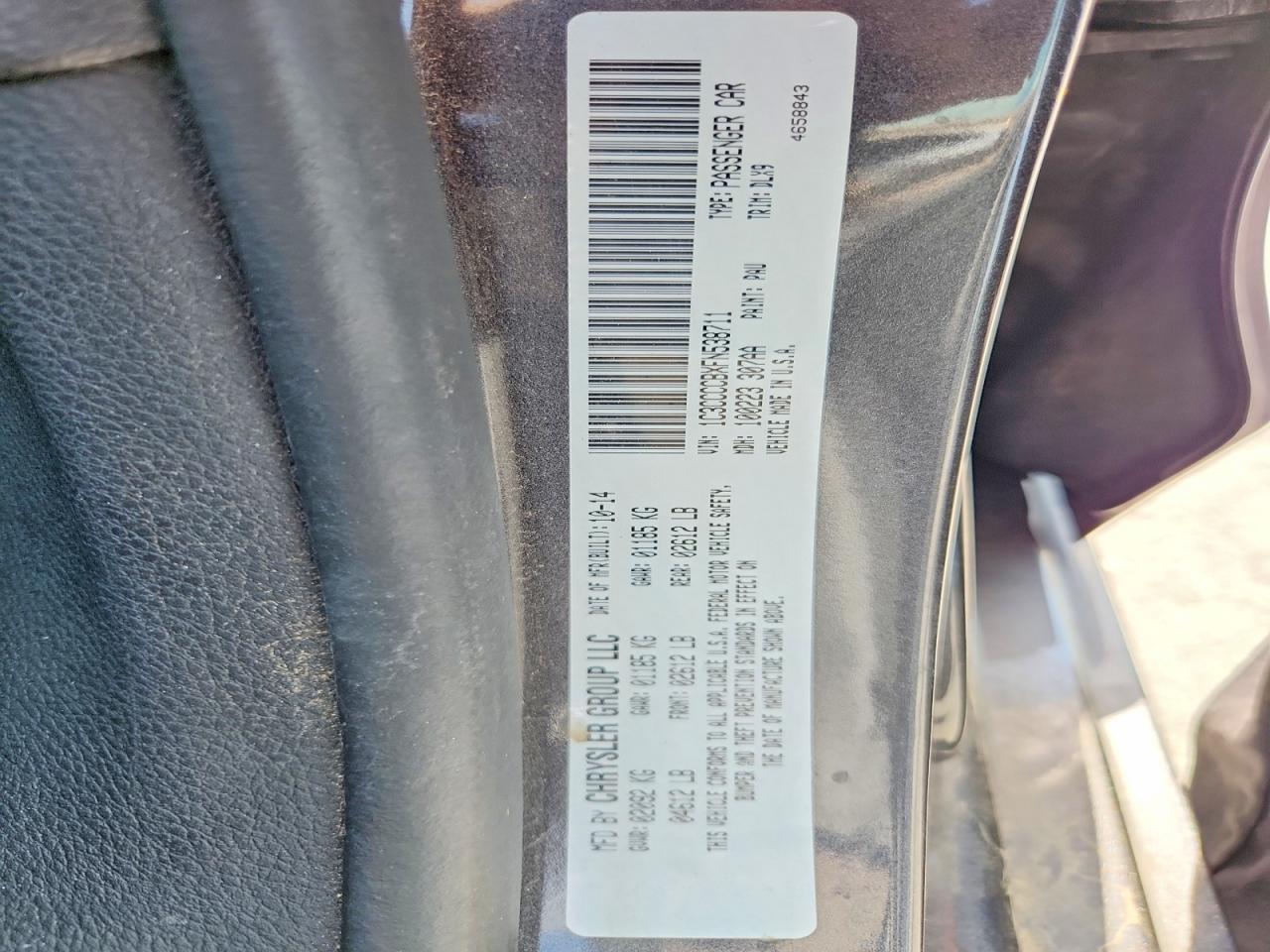 2015 Chrysler 200 C Серый vin: 1C3CCCCBXFN538711