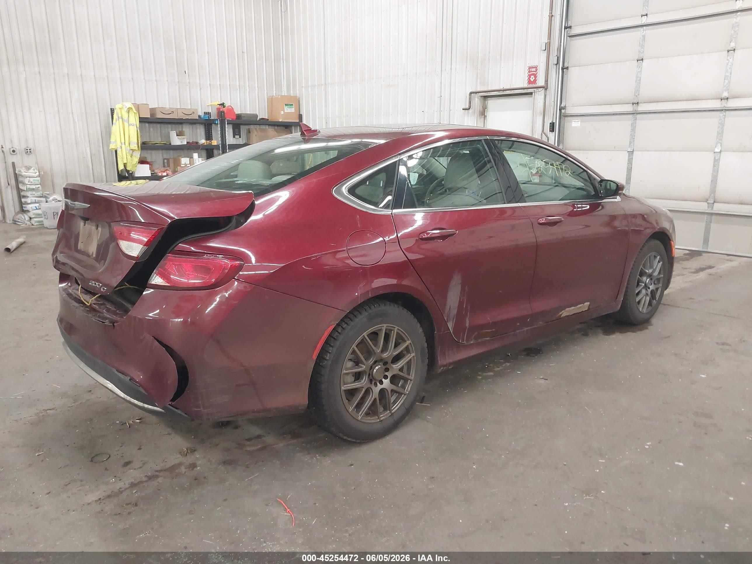 2015 Chrysler 200 C Темно-бордовый vin: 1C3CCCCBXFN564712