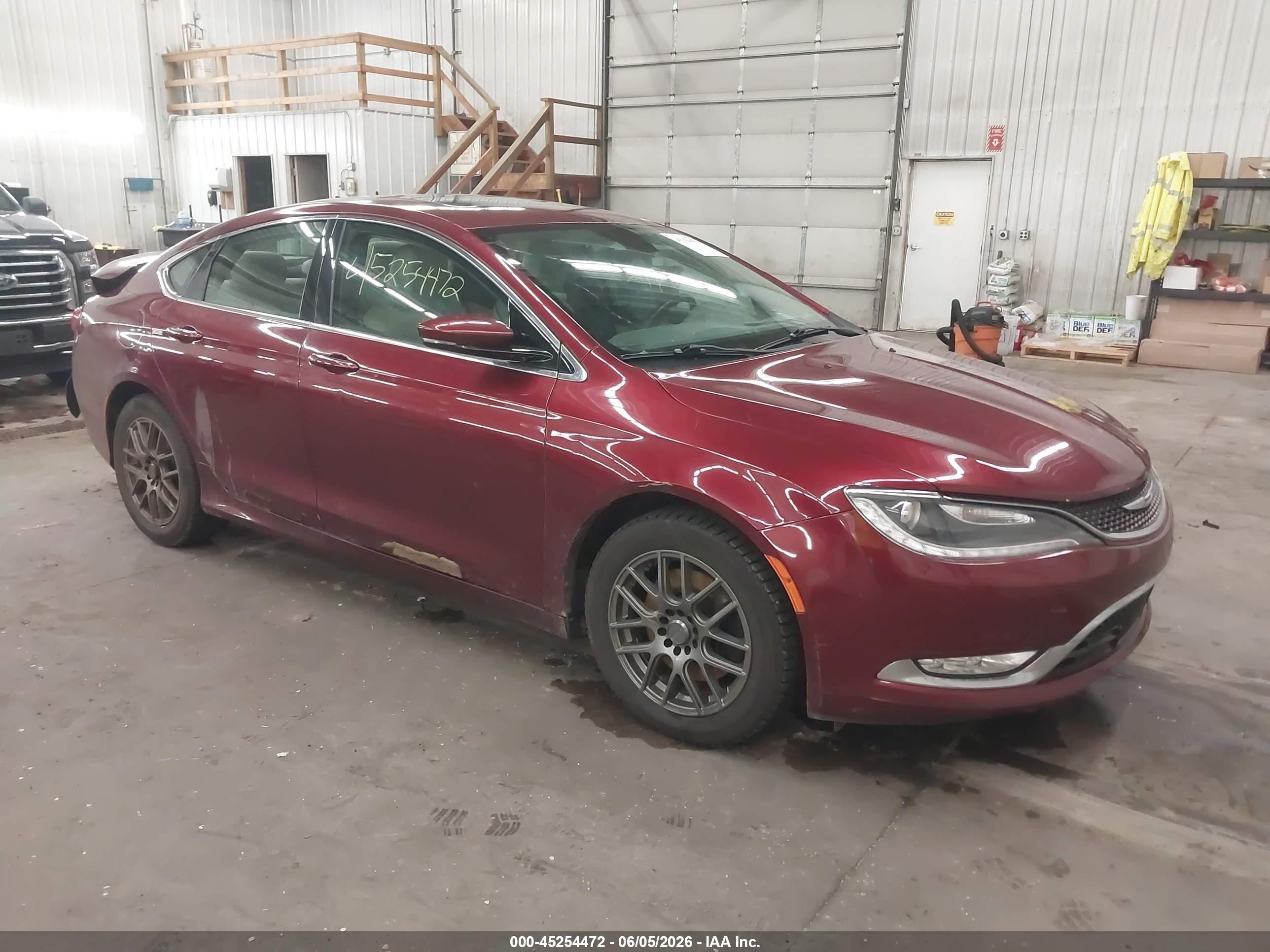 2015 Chrysler 200 C Темно-бордовый vin: 1C3CCCCBXFN564712
