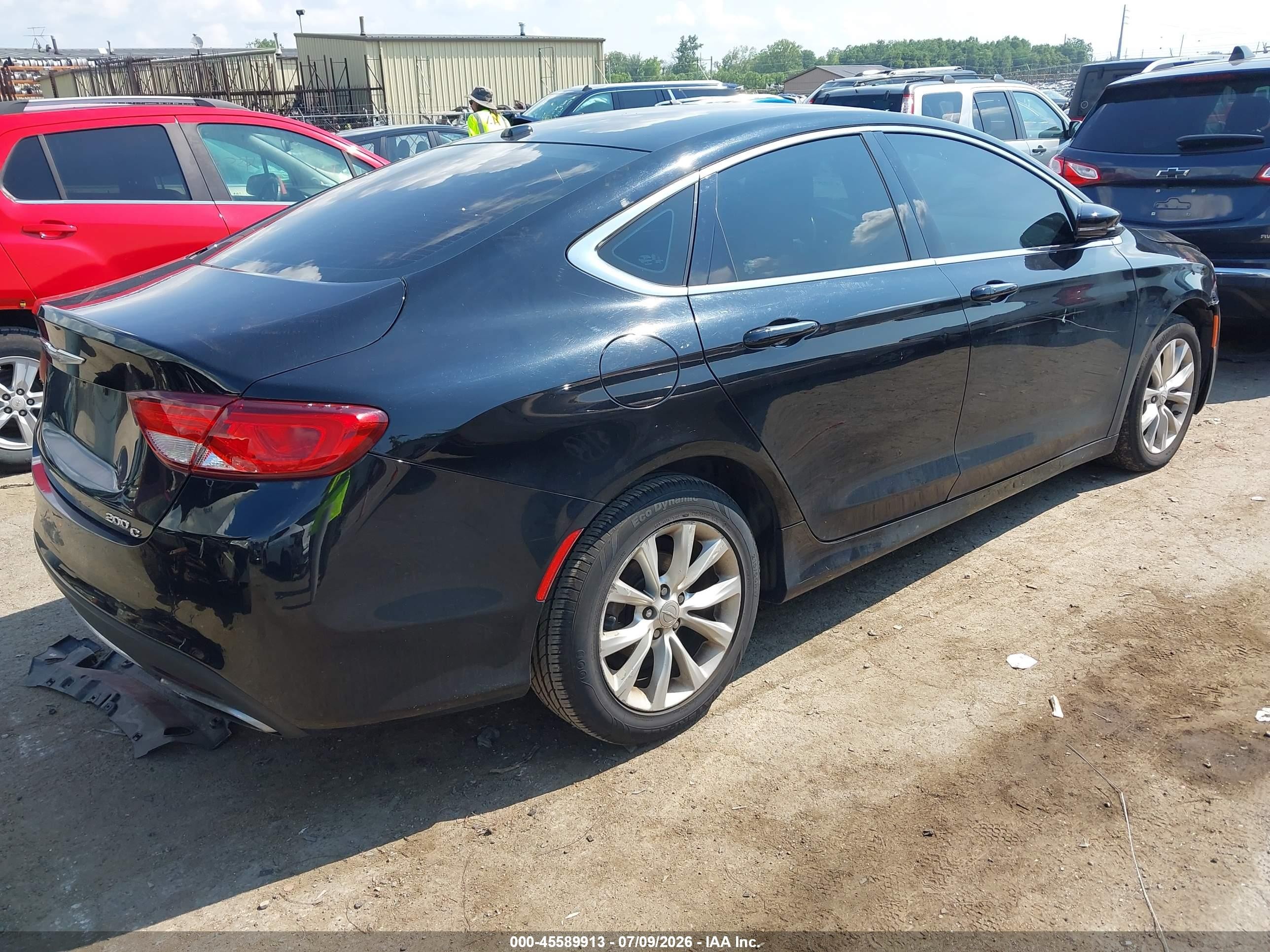 2015 Chrysler 200 C Black vin: 1C3CCCCG0FN517068