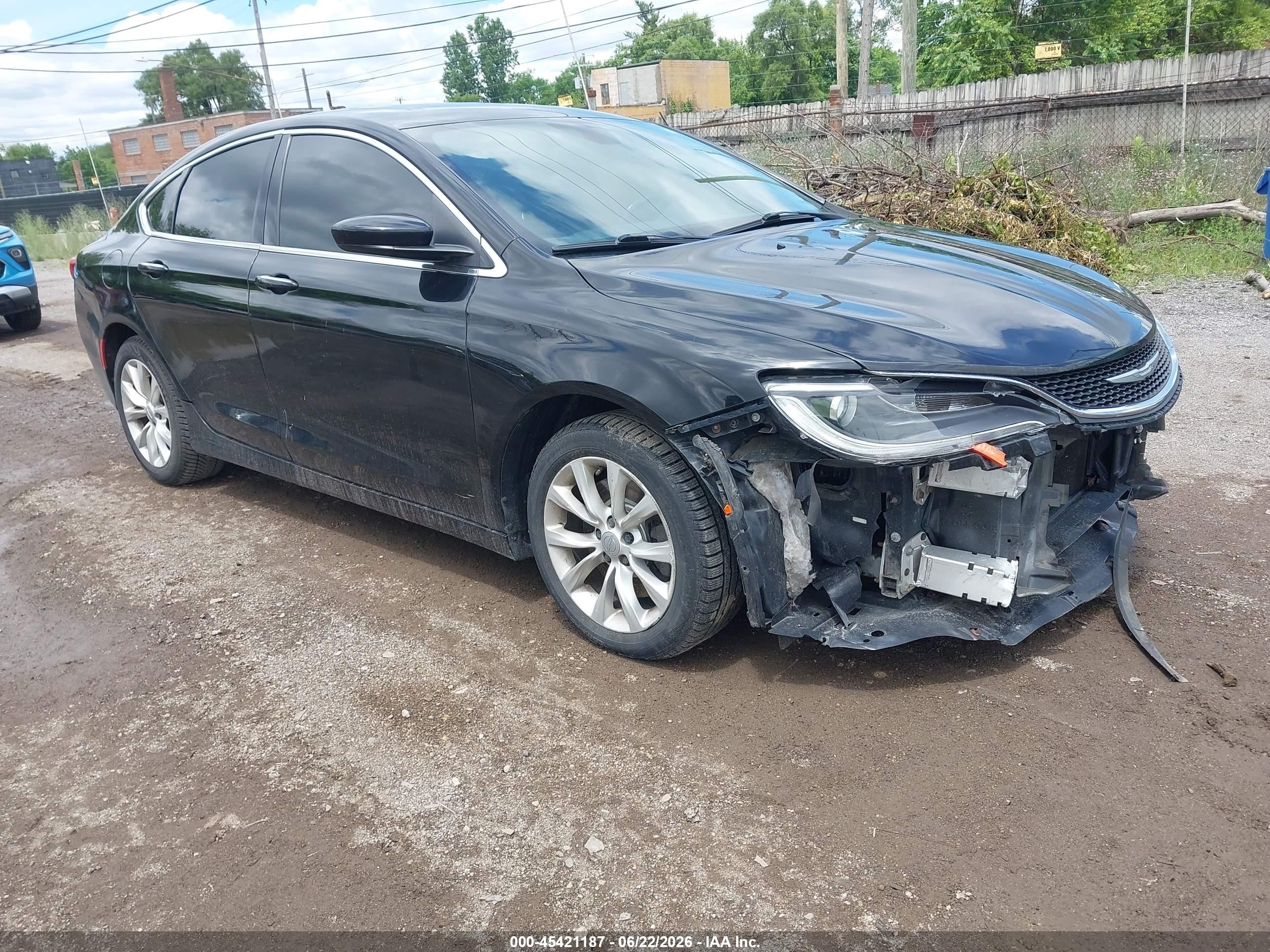 2015 Chrysler 200 C Black vin: 1C3CCCCG0FN520407