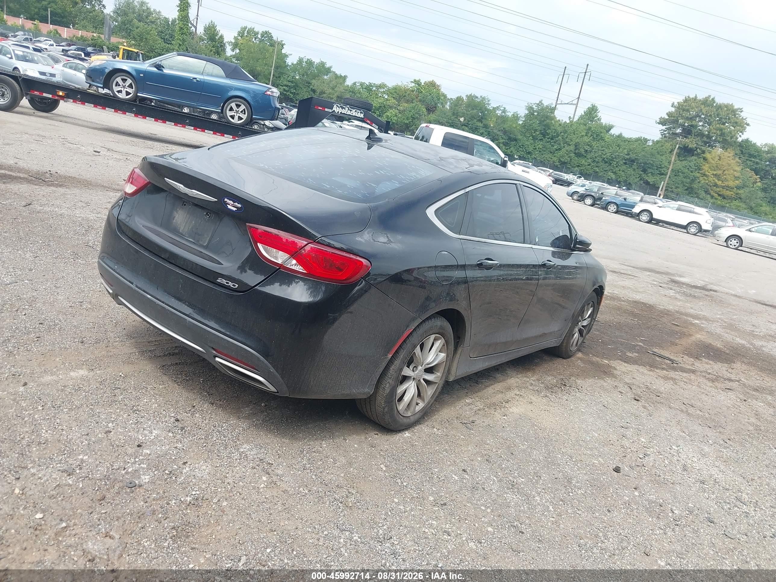 2015 Chrysler 200 C Black vin: 1C3CCCCG1FN510310