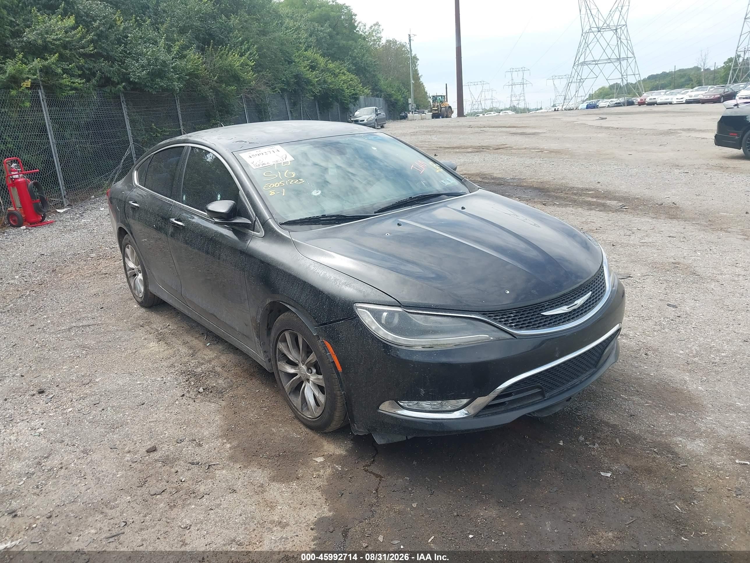 2015 Chrysler 200 C Black vin: 1C3CCCCG1FN510310