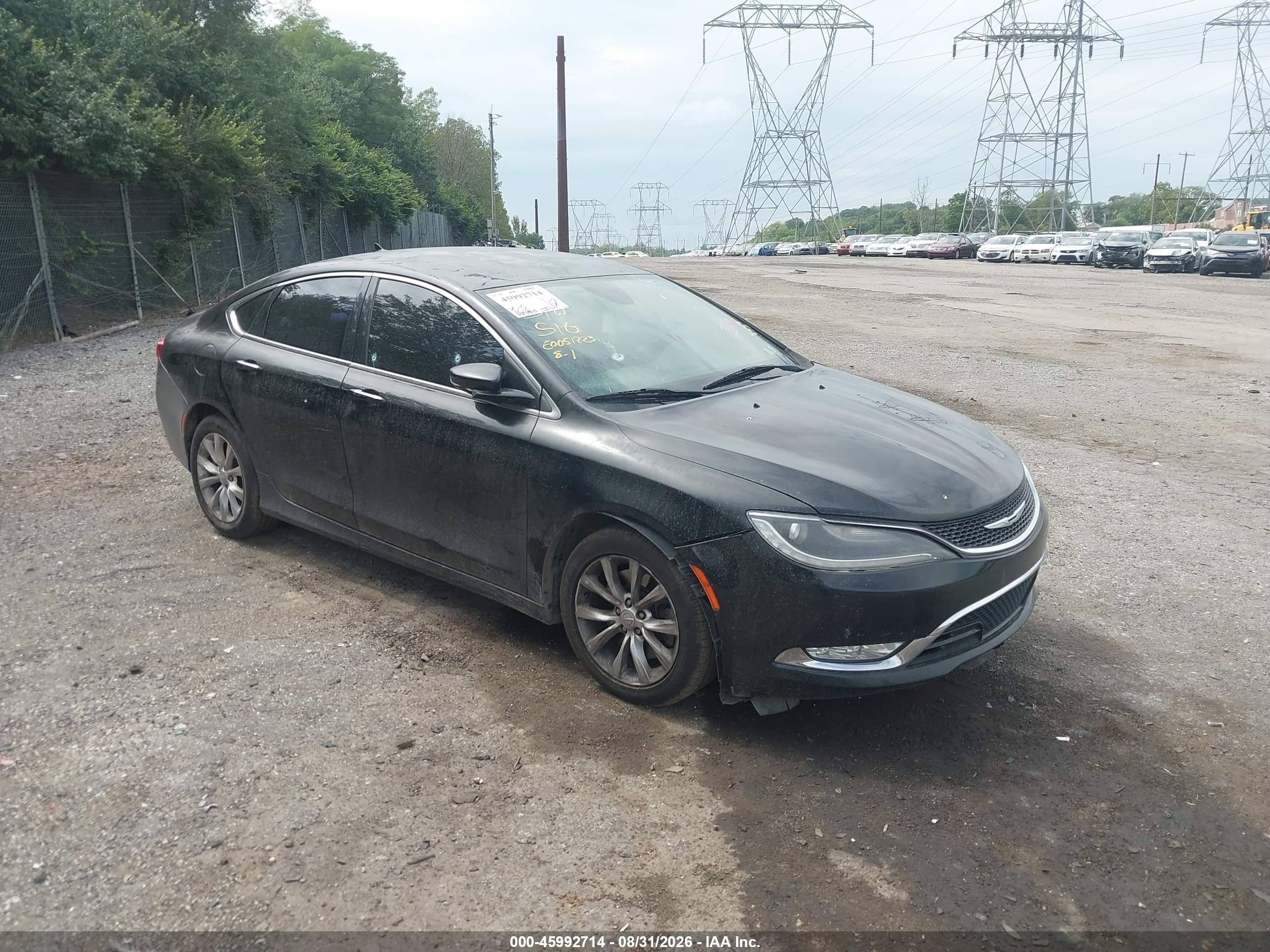 2015 Chrysler 200 C Black vin: 1C3CCCCG1FN510310