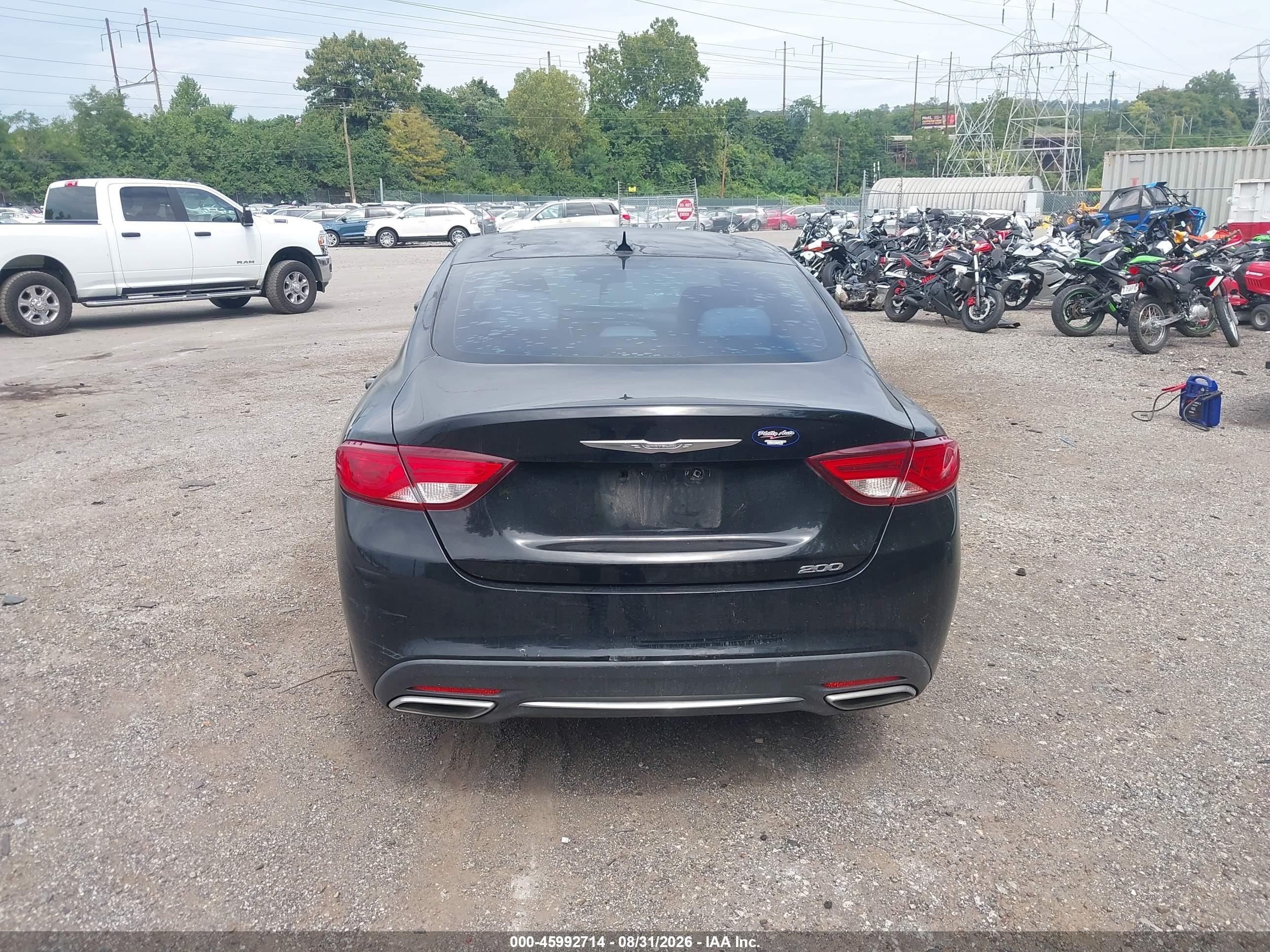 2015 Chrysler 200 C Black vin: 1C3CCCCG1FN510310