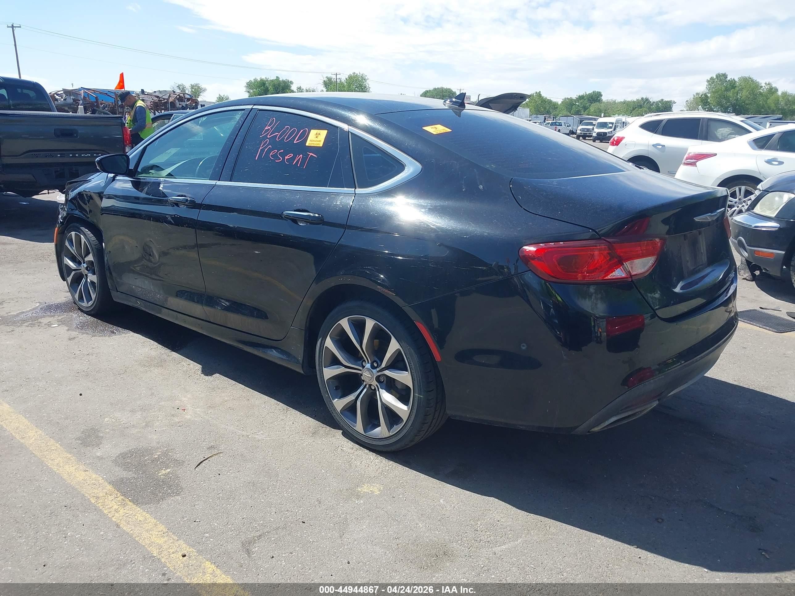 2015 Chrysler 200 C Black vin: 1C3CCCCG2FN520165