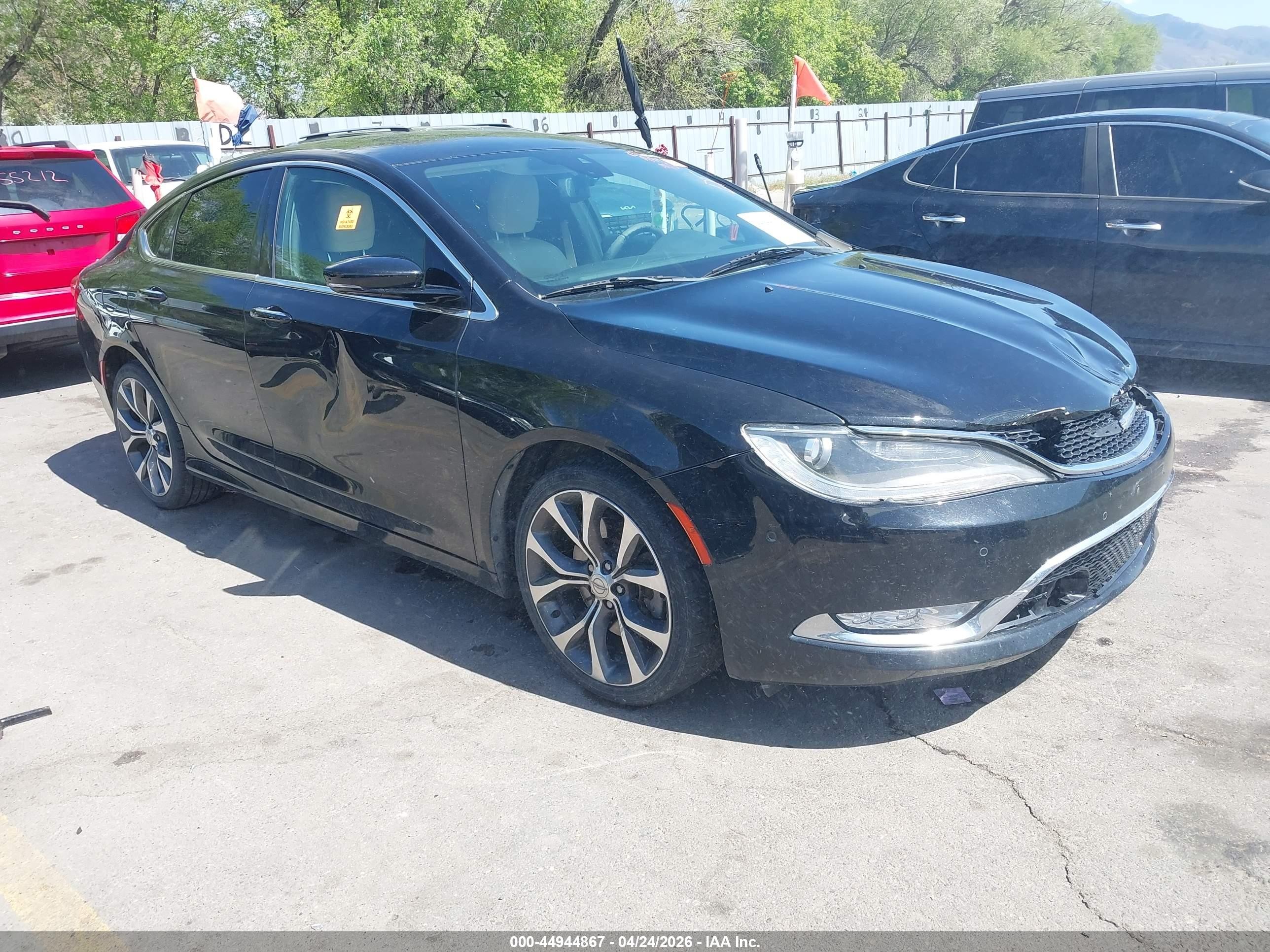 2015 Chrysler 200 C Black vin: 1C3CCCCG2FN520165