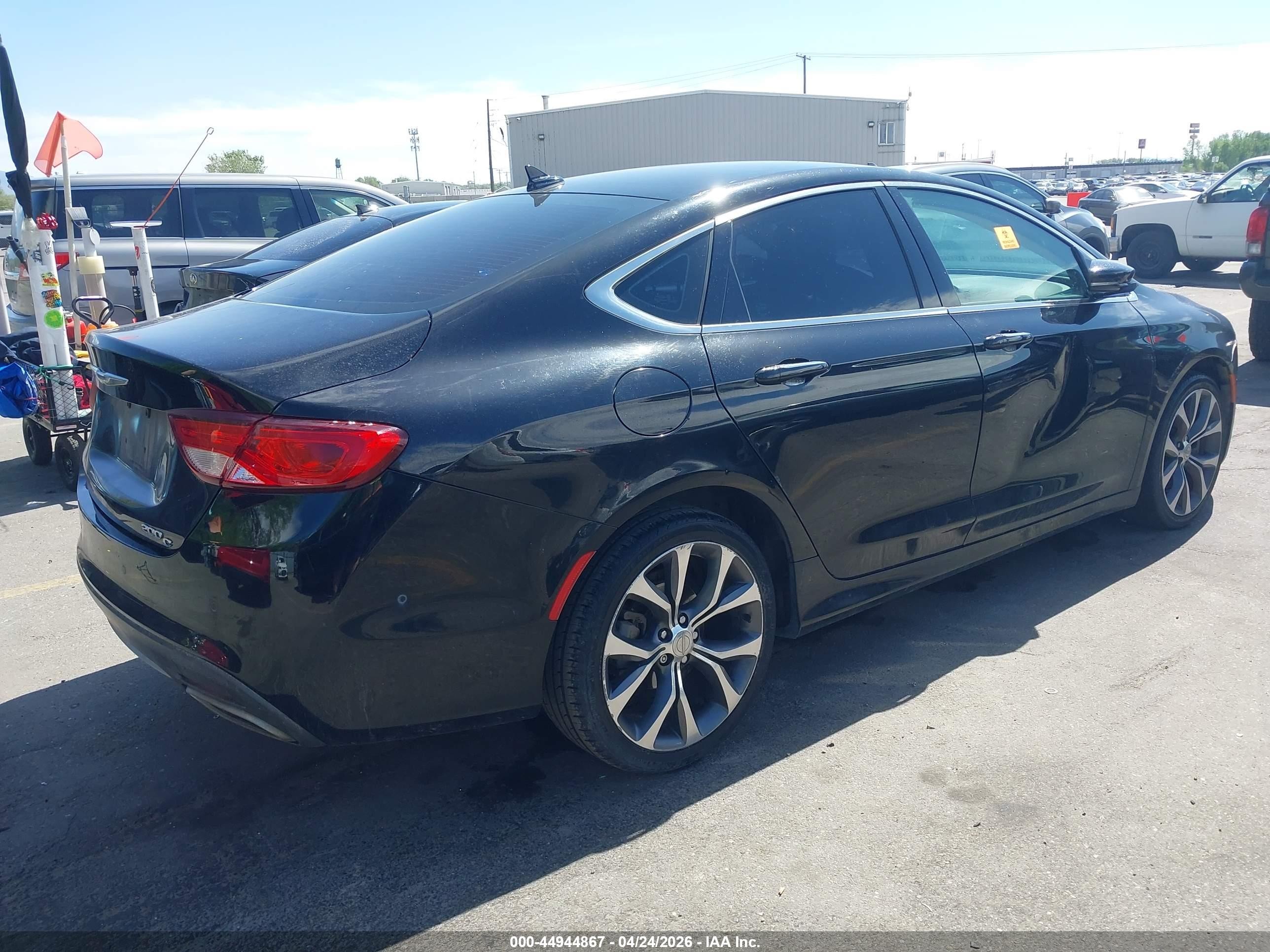 2015 Chrysler 200 C Black vin: 1C3CCCCG2FN520165