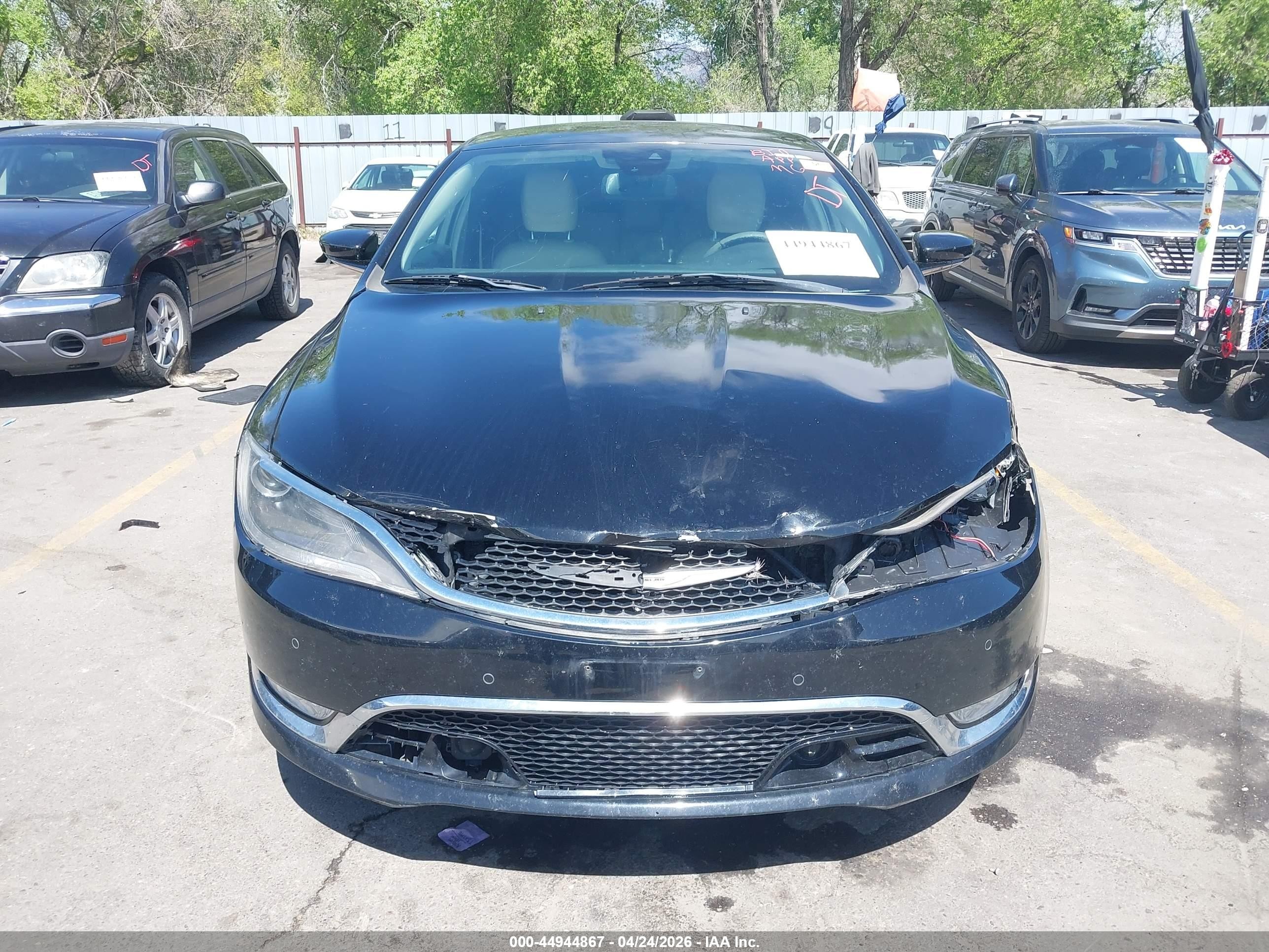 2015 Chrysler 200 C Black vin: 1C3CCCCG2FN520165