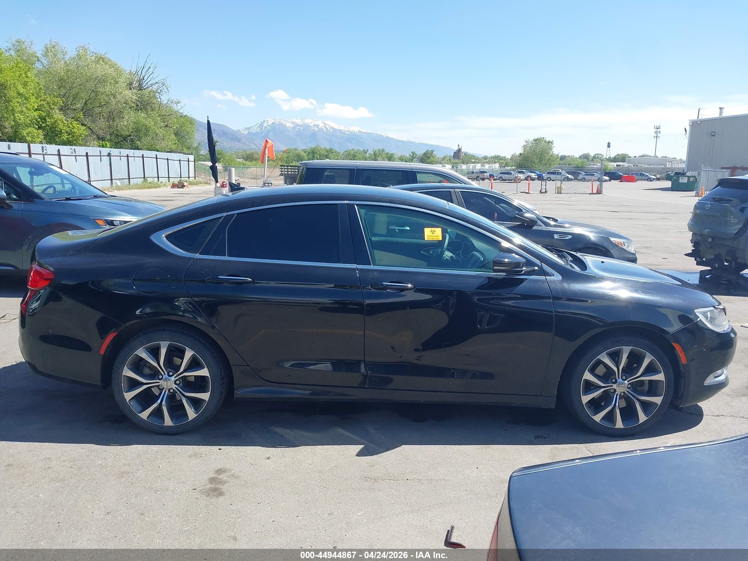 2015 Chrysler 200 C Black vin: 1C3CCCCG2FN520165